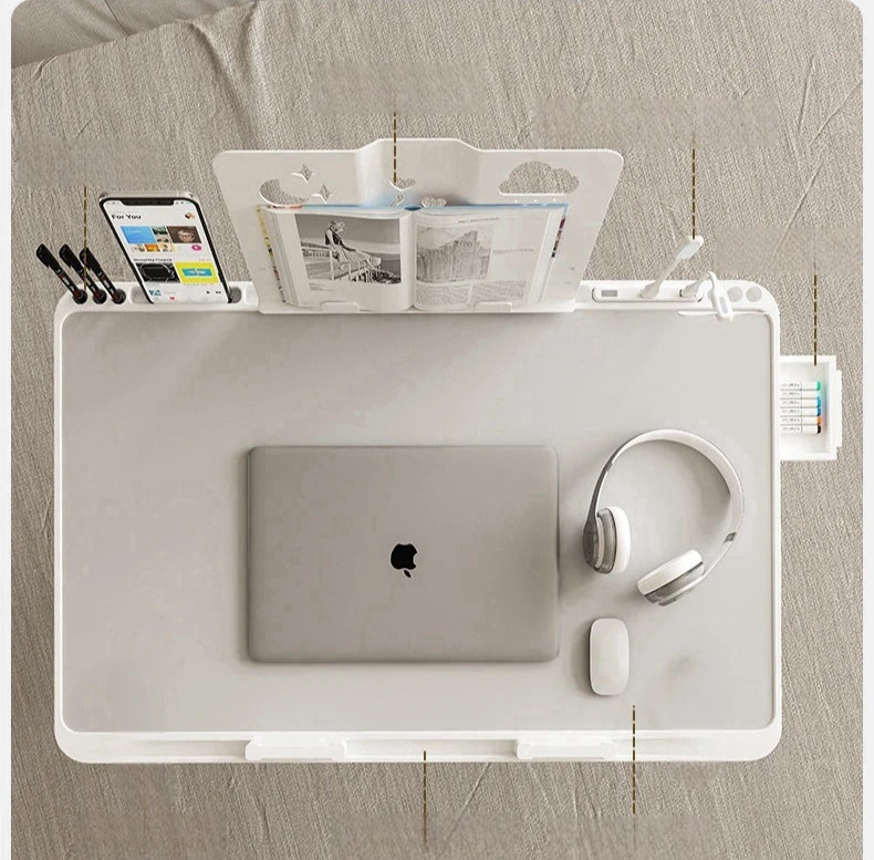 Adjustable Laptop Bed Tray Table, Foldable Lap Desk with Drawer for Sofa