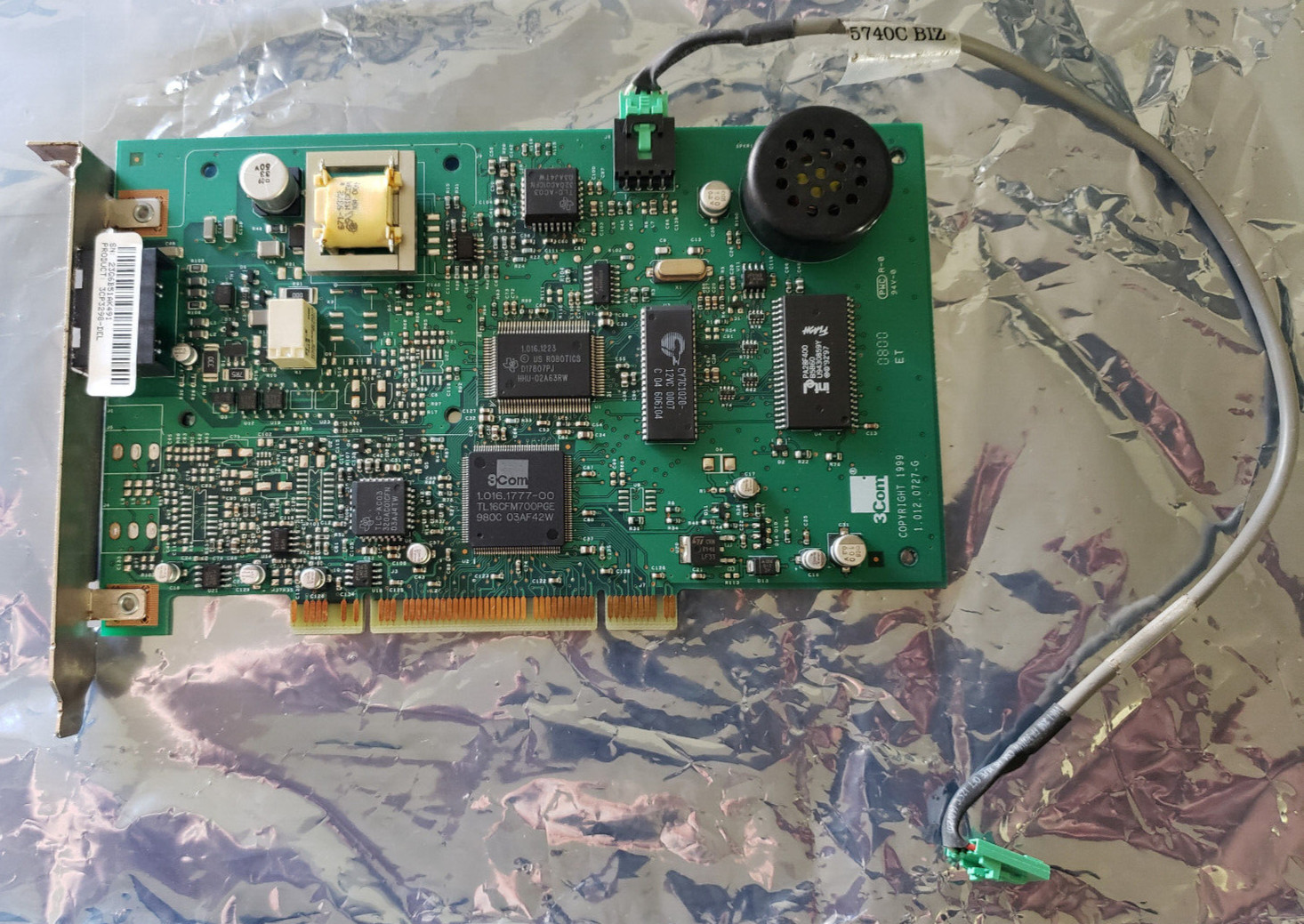 3COM 3CP3298-DEL Dell US Robotics 56 Kbps 0727 PCI Modem Card