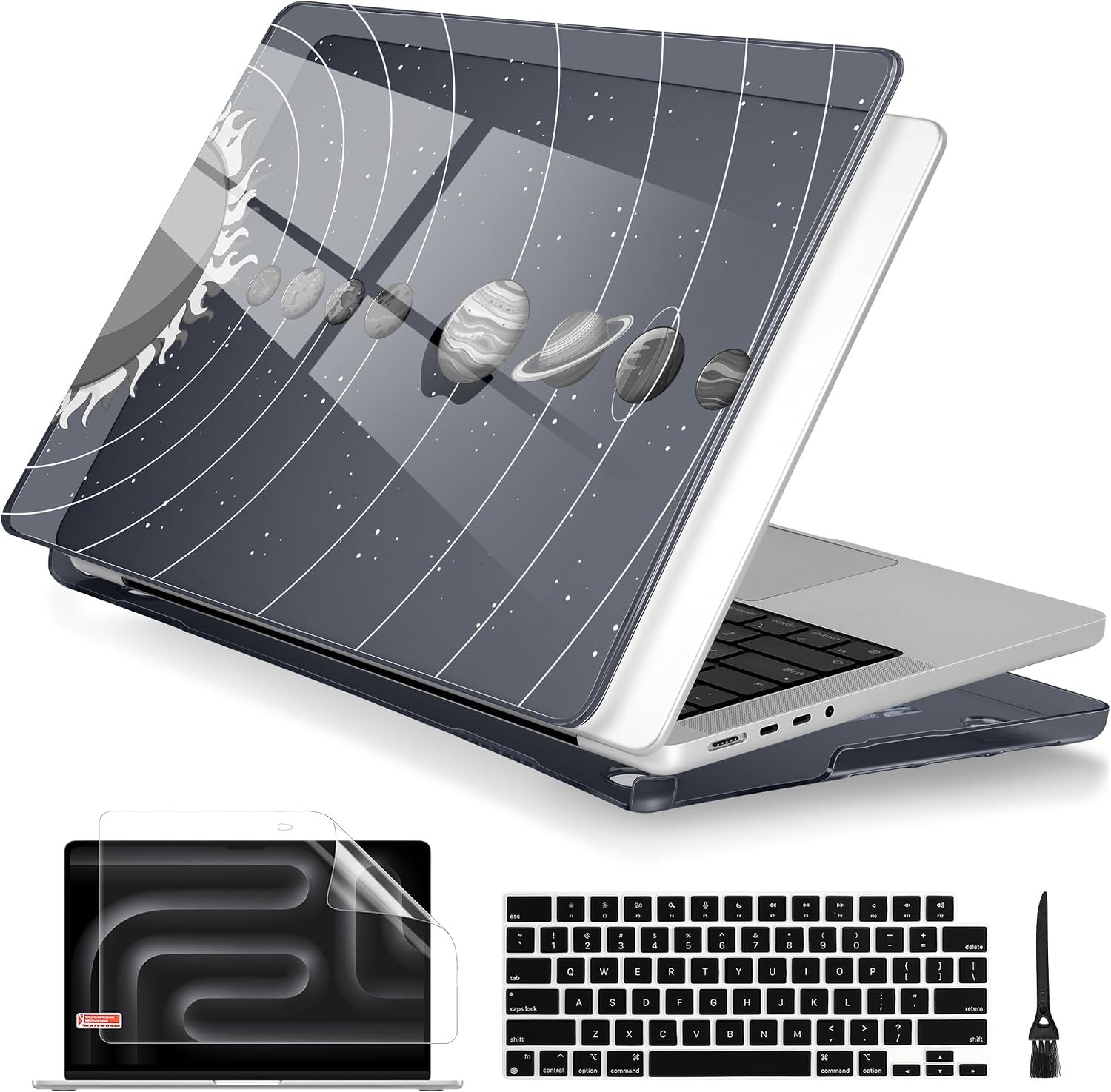AstroGrid Case for MacBook Pro 16 Inch 2026-2021, Solar Orbit Design
