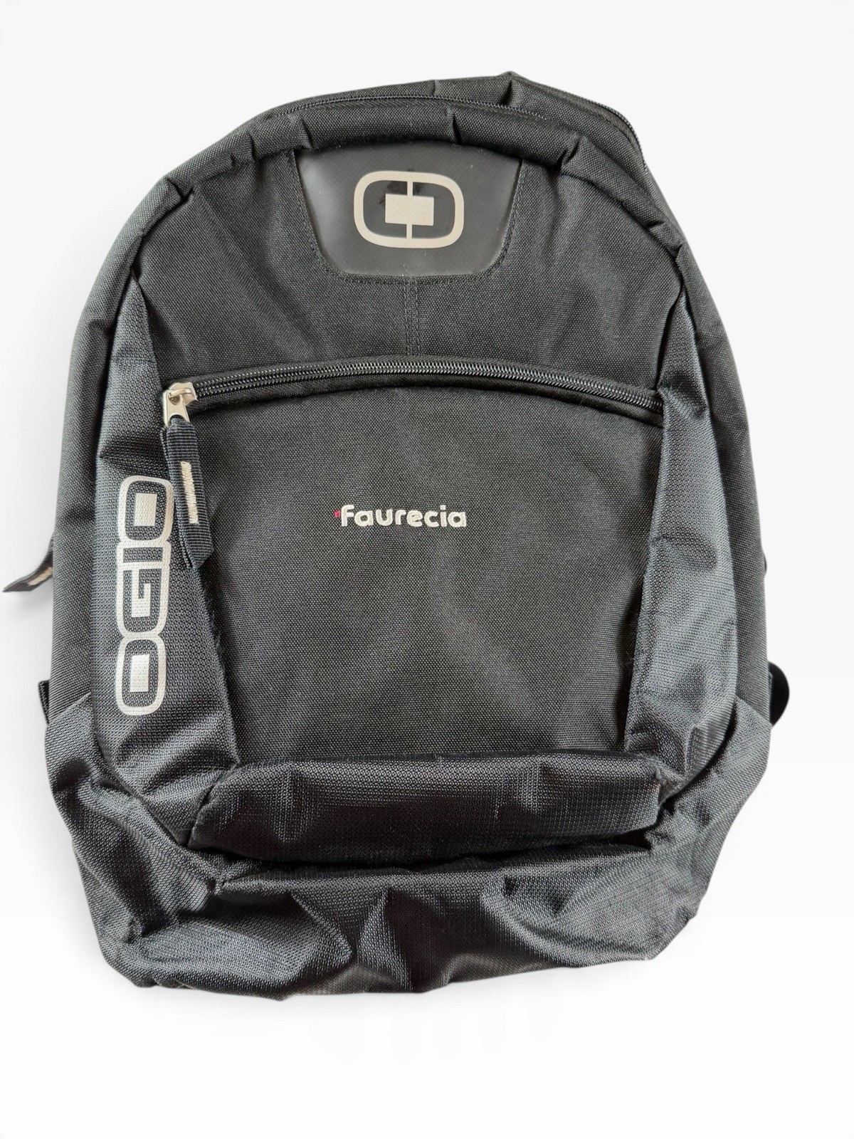 OGIO Black Laptop Backpack Padded Travel Work Computer Bag Faurecia Logo