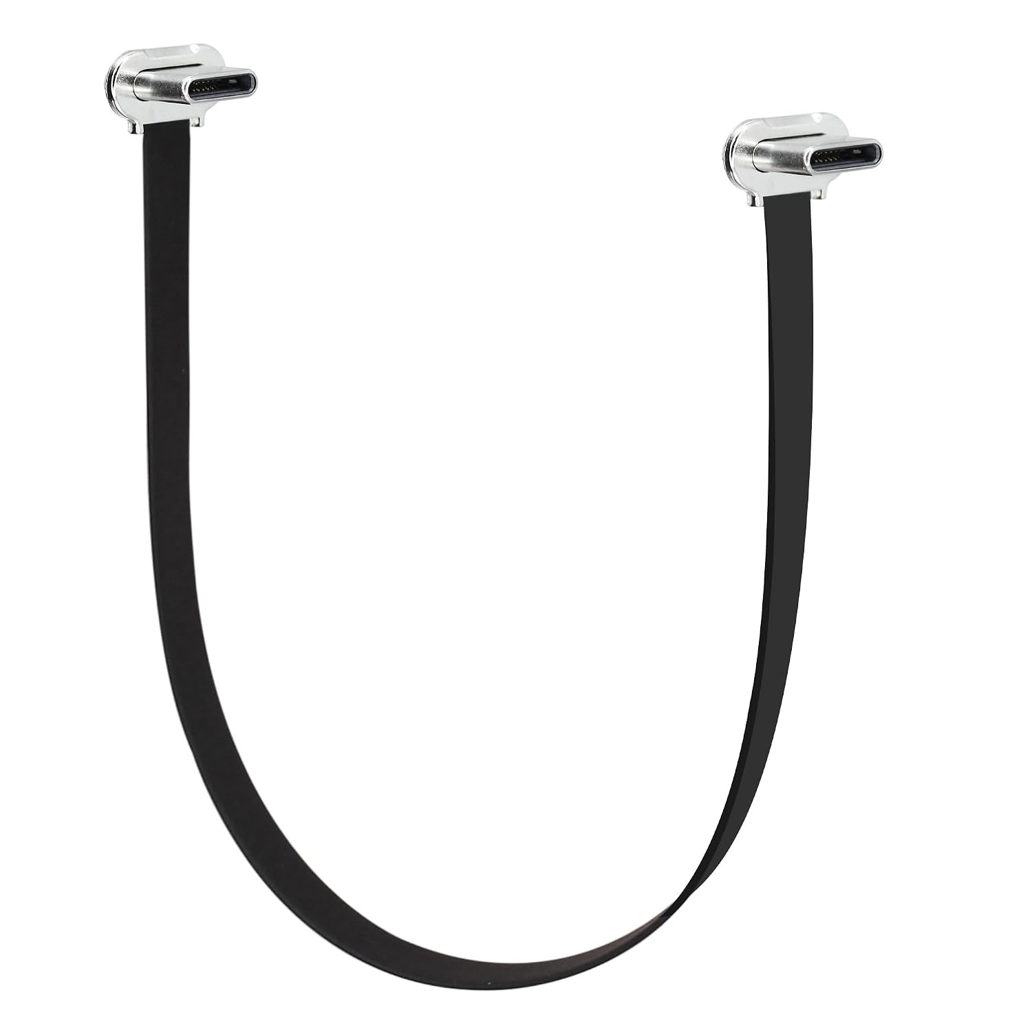 90 Degree USB C Short Flat Cable Dual Angle USB C Male to Male PD 65W Fast