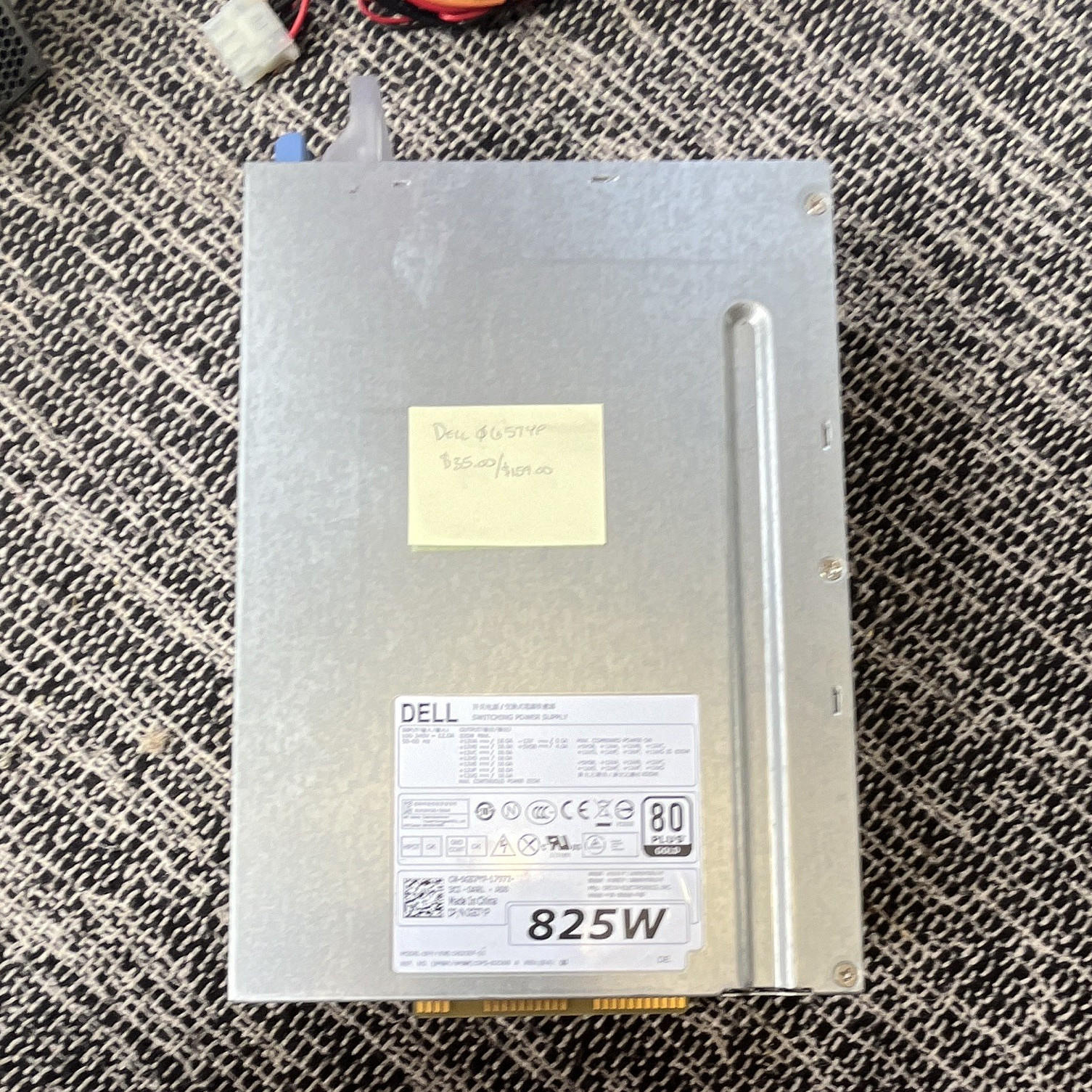 Dell PowerEdge 825W Hot-Plug 80 Plus Gold Server PSU 0G57YP D825EF-01