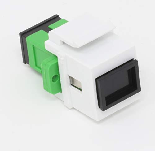 Fiber Optic Keystone Coupler Jack SC Simplex Singlemode APC White Adapter