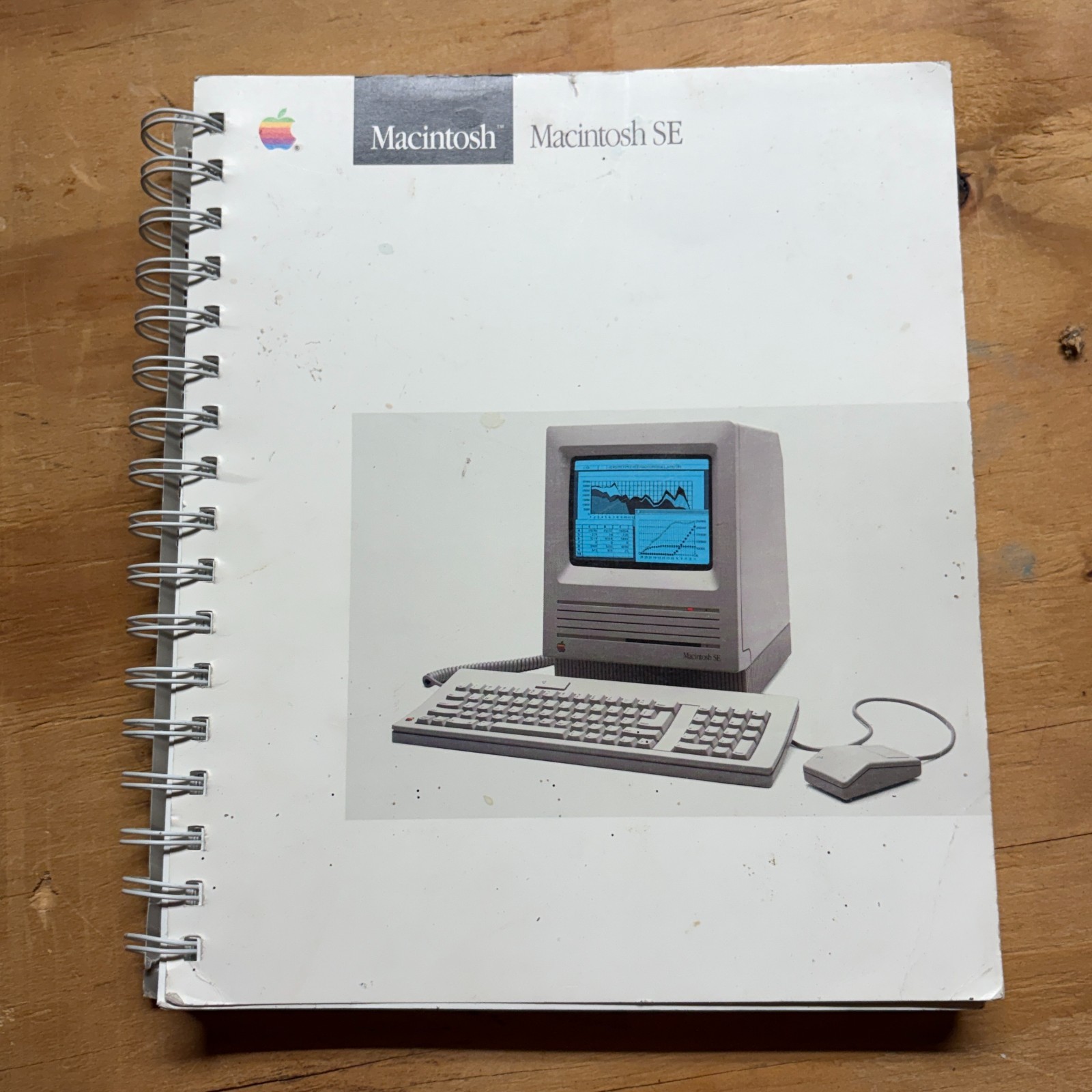 Macintosh SE user guide manual spiral reference book - Apple - 1987