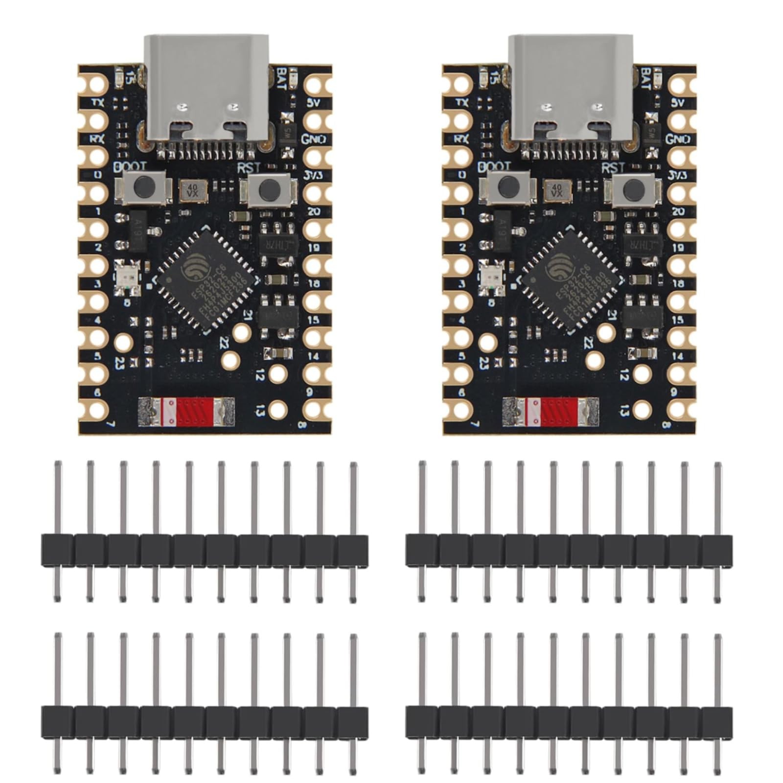 2PCS ESP32-C6 Supermini Development Board, Wi-Fi 6 & Bluetooth 5.0
