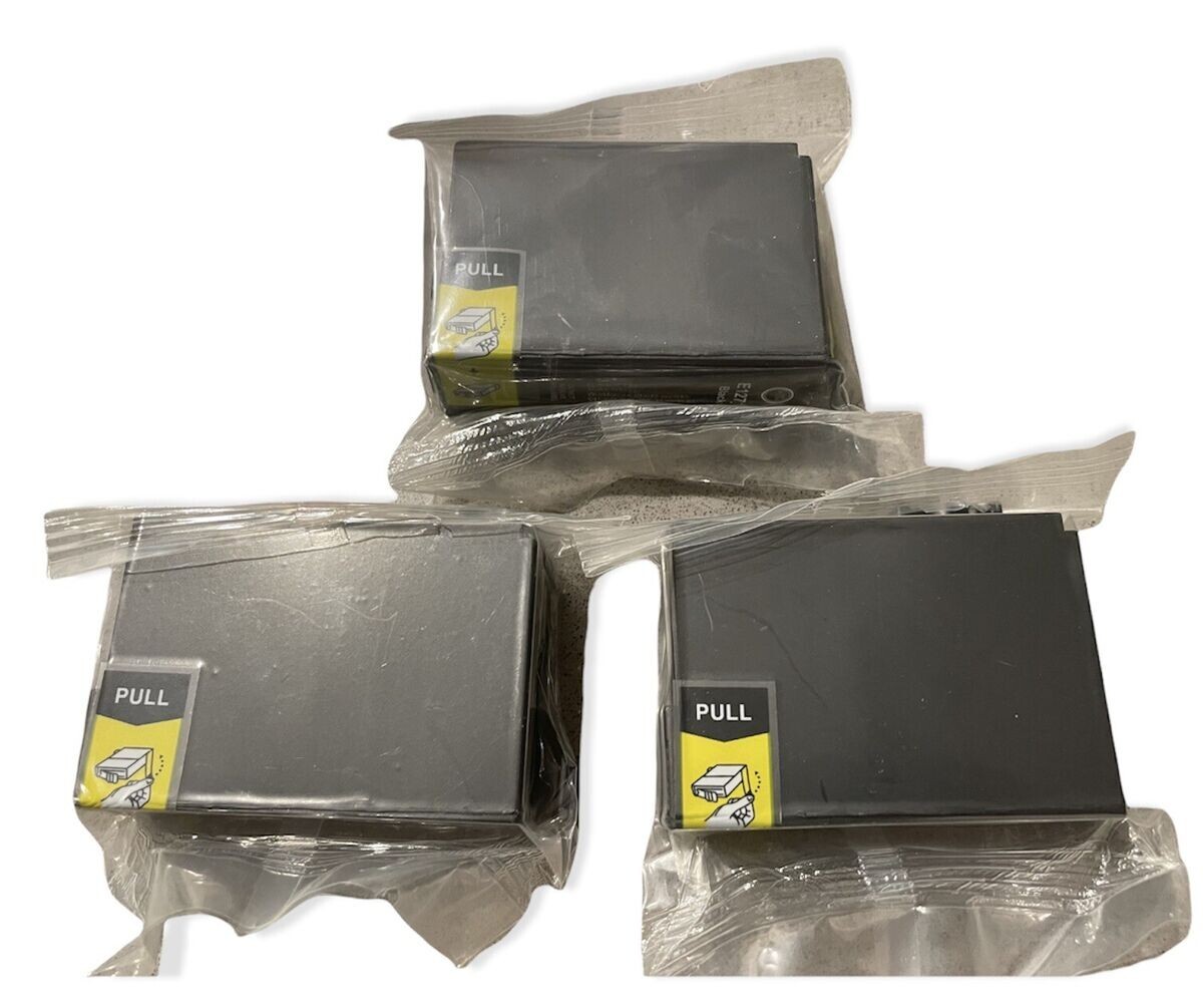 E-1271 Black Ink Cartridges Epson Compatible Stylus NX625 & WorkForce - Lot of 3
