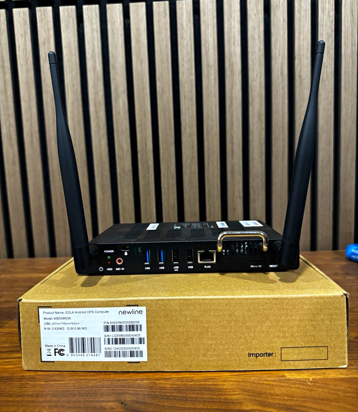 Newline Android OPS Computer Module WB55860W Wi-Fi USB RJ-45 Black