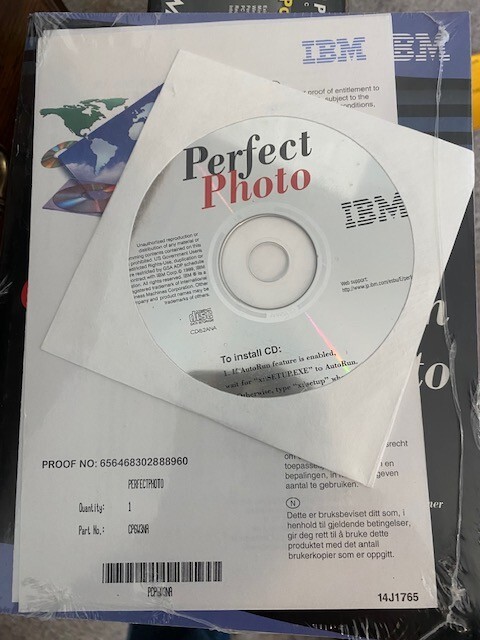 Perfect Photo IBM Compact Disc with Manual, unopened.