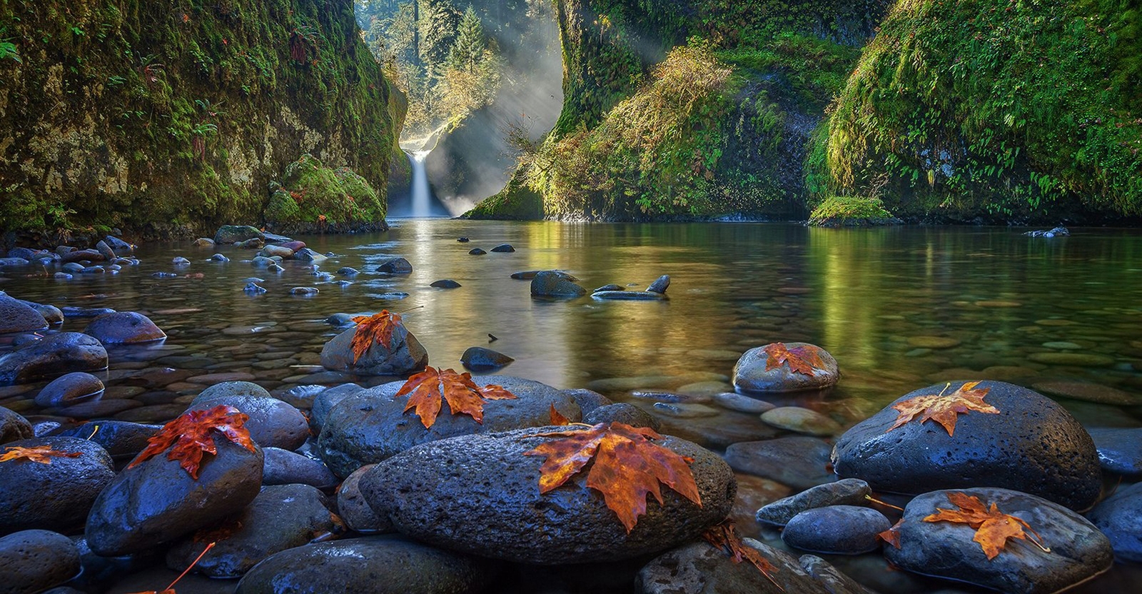 Landscape nature river Custom Gaming Mat Desk
