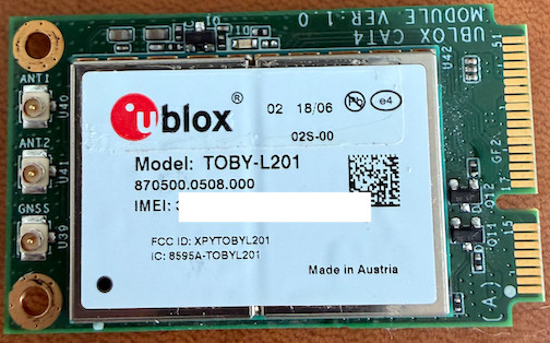 u-blox TOBY-L201 LTE Cat 4 mPCIe Cellular Modem Module Moxa 4G Mini PCIe USA