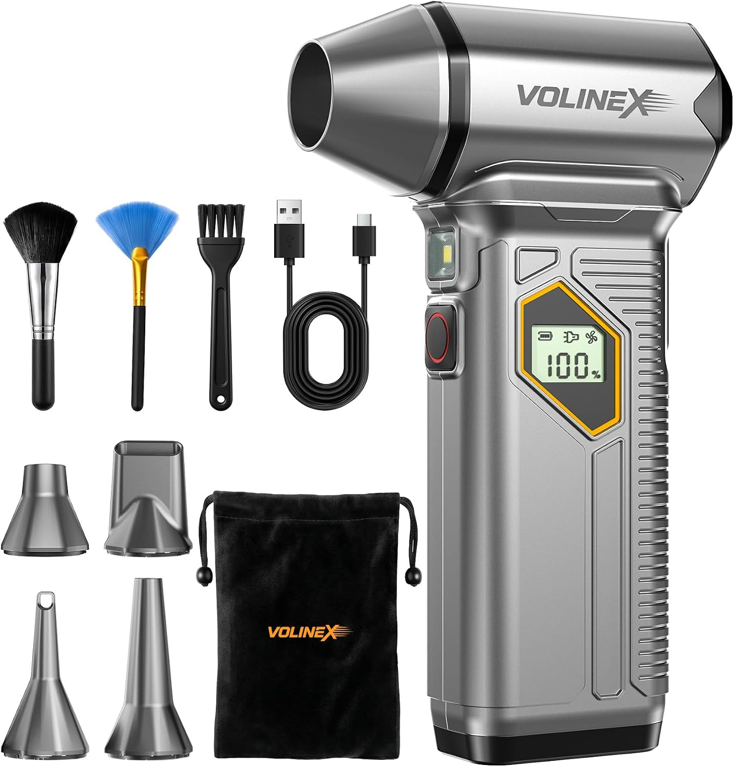 VX-101 Pro Max Electric Compressed Air Duster for PC, Car Cleaning