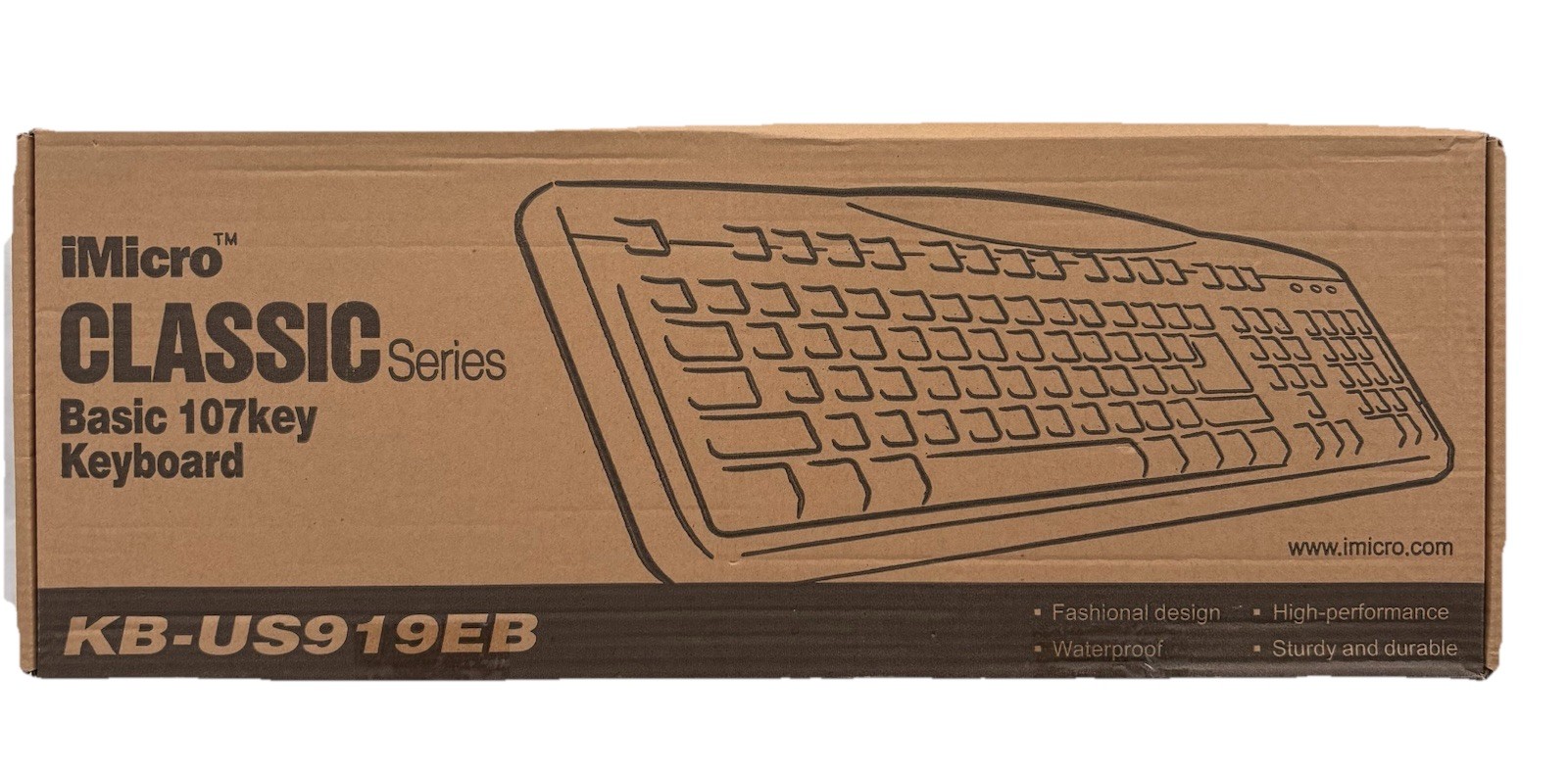 iMicro KB-US919EB Basic 107-Key Wired USB Computer Keyboard