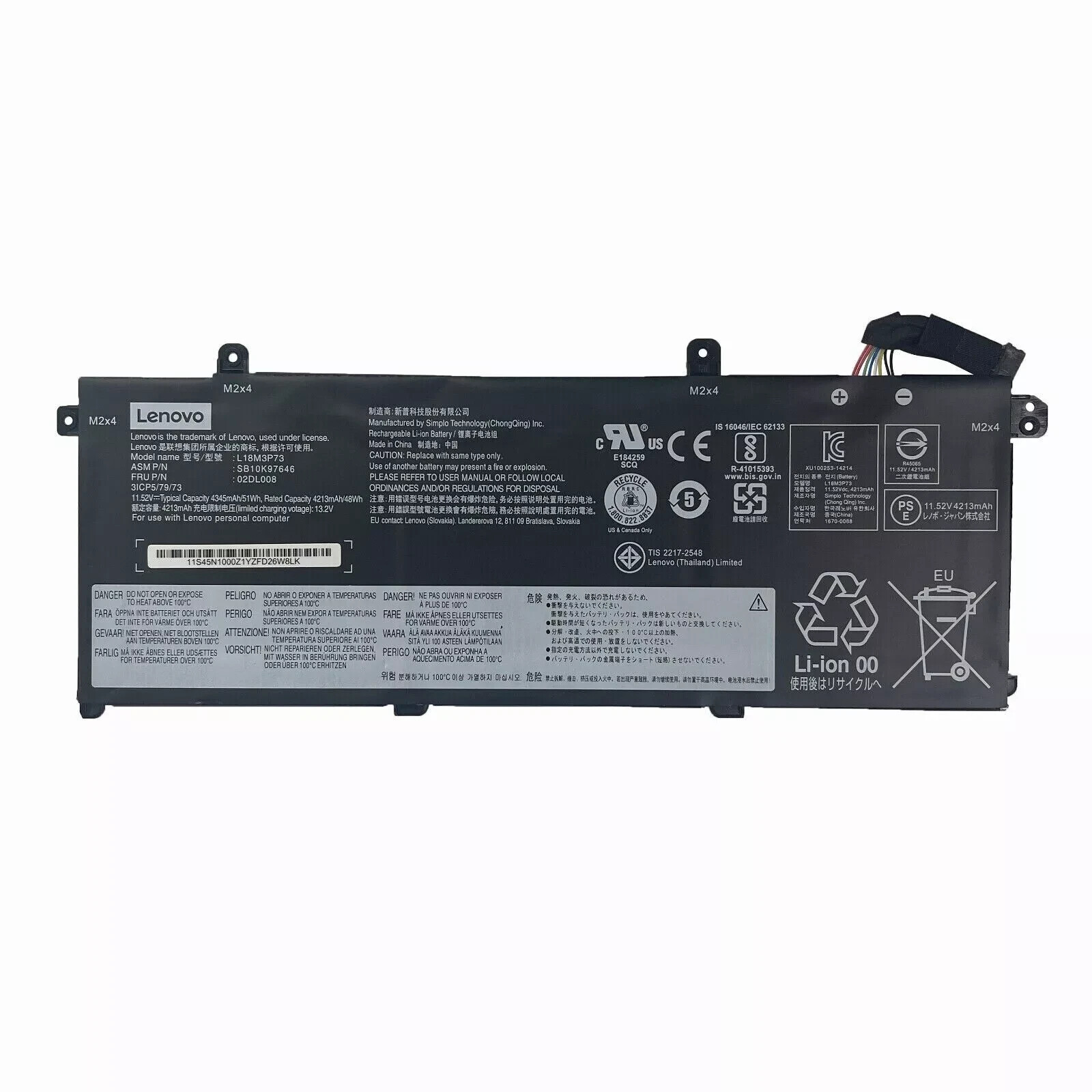 Genuine L18M3P73 For Lenovo Battery T490 T495 P14S Gen 1 L18C3P72 L18L3P73 OEM