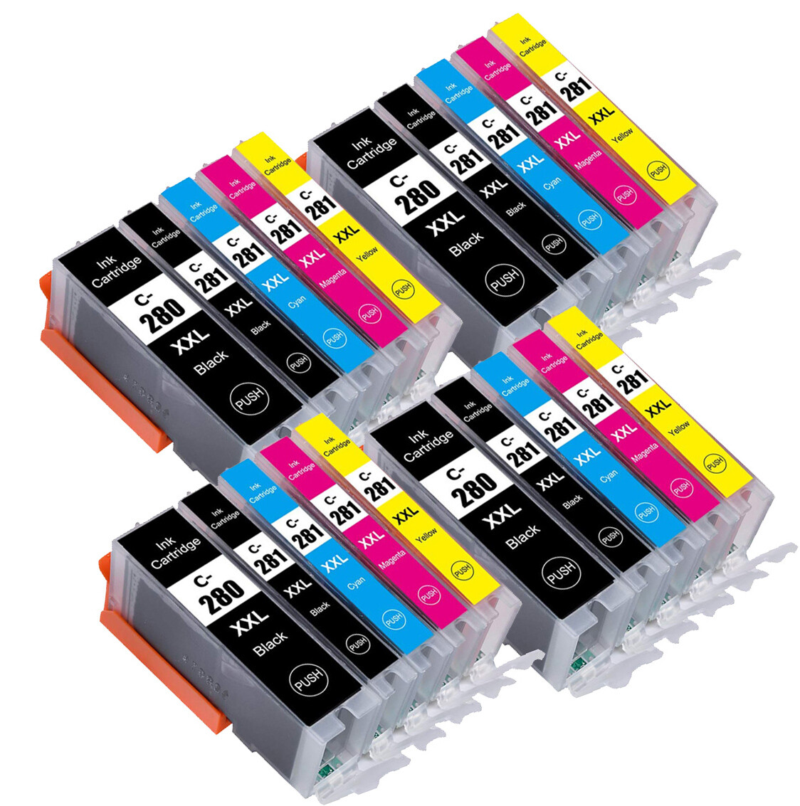 20 Pack XXL Ink Tanks Set for PGI-280 CLI-281 Canon TR8620 TS702 TS6220 TS8520