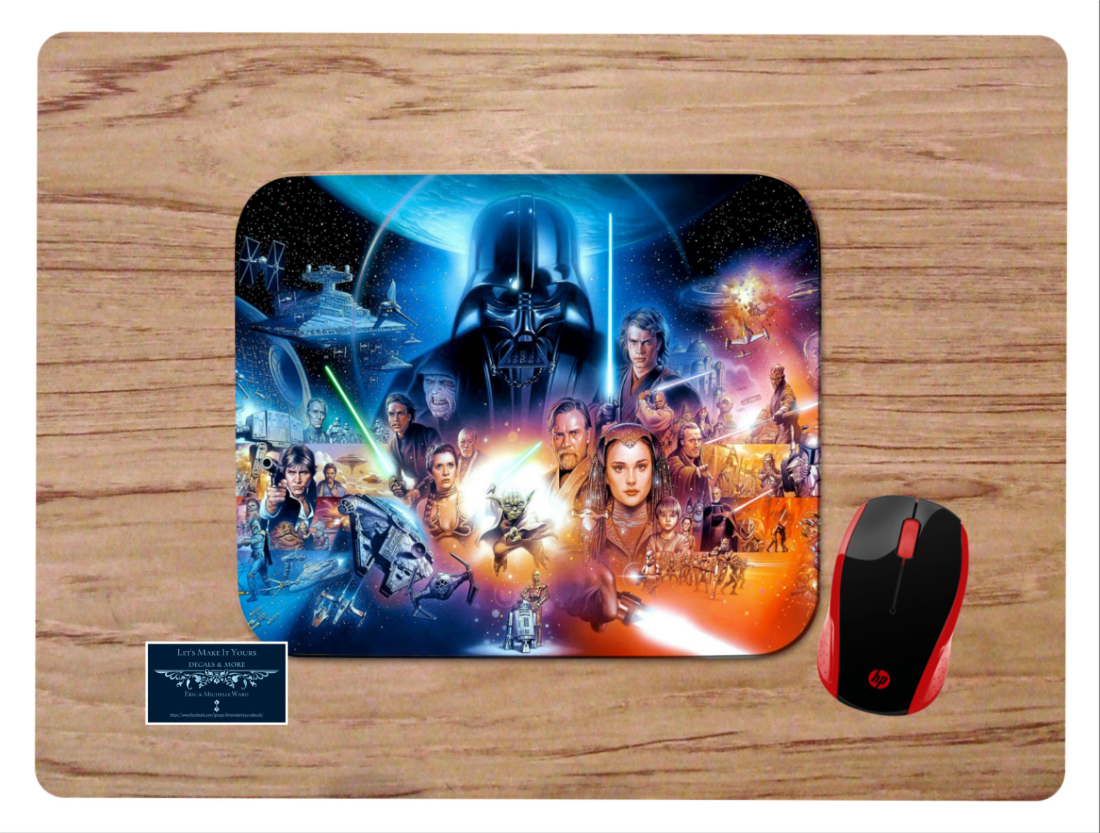 STAR WARS COLLAGE CUSTOM PC MOUSE PAD DESK MAT NON-SLIP HOME OFFICE GIFT D2