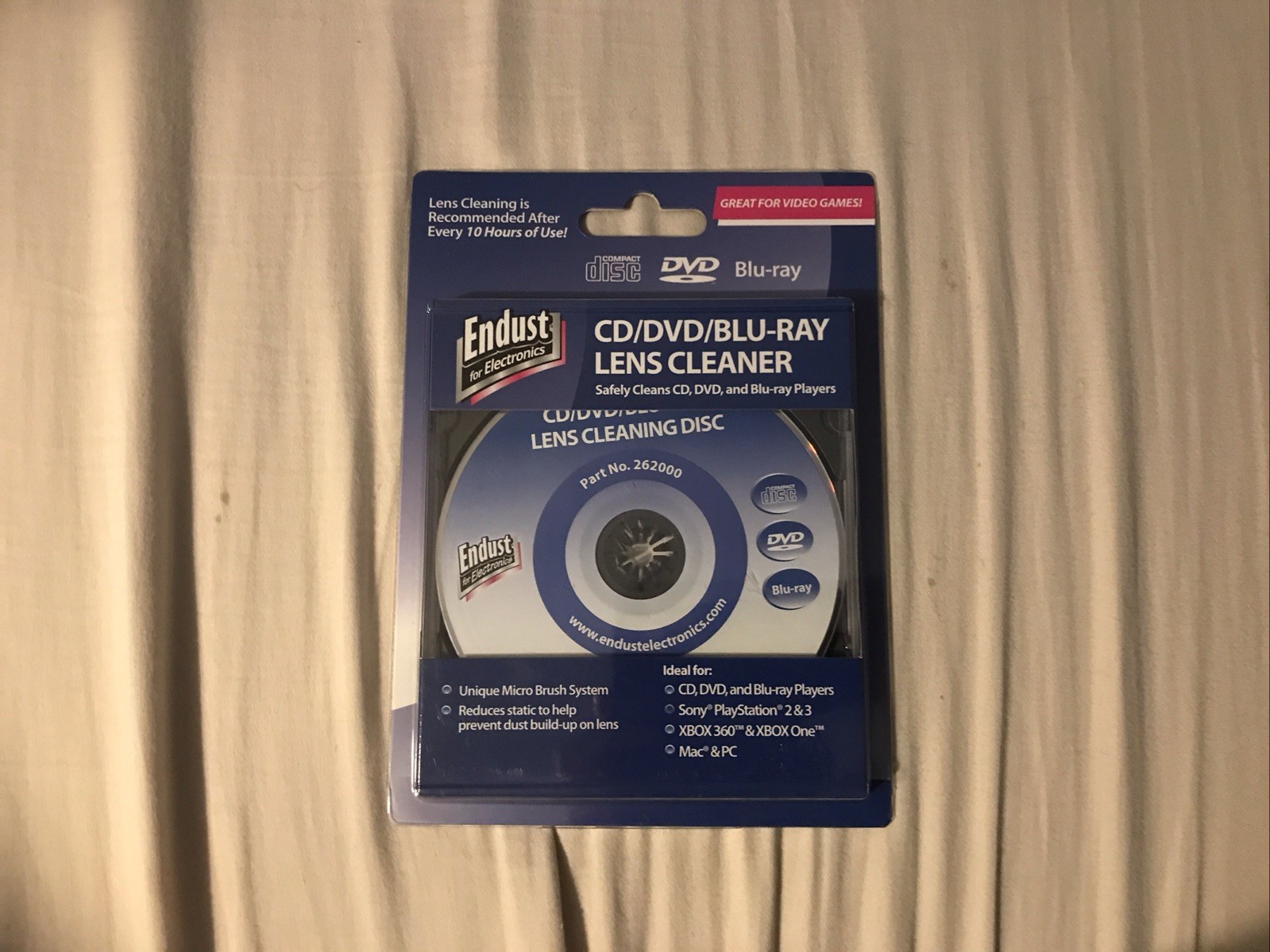 Endust CD DVD Blu-ray Lens Cleaner Cleaning Disc NEW Sealed PlayStation Xbox