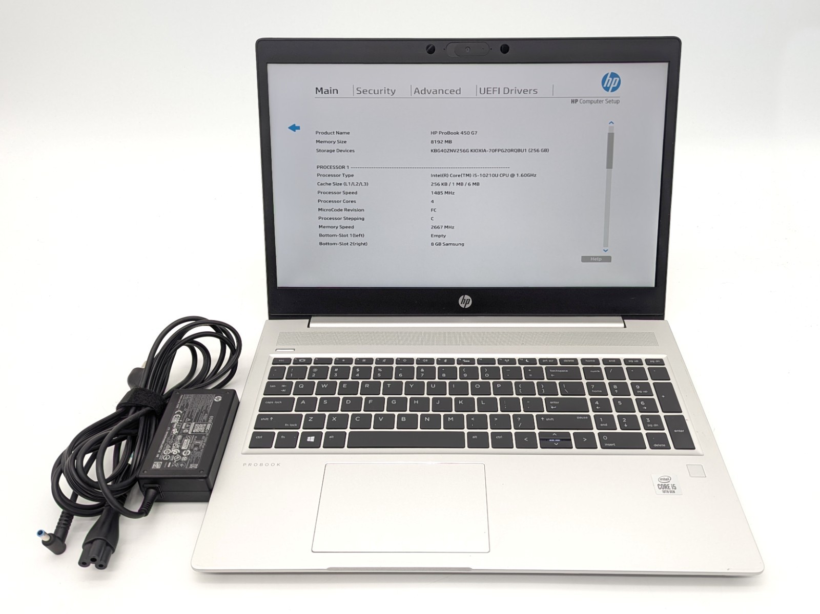 HP ProBook 450 G7 Laptop - 15.6" Intel Core i5-10210U 8GB RAM 256GB SSD No OS