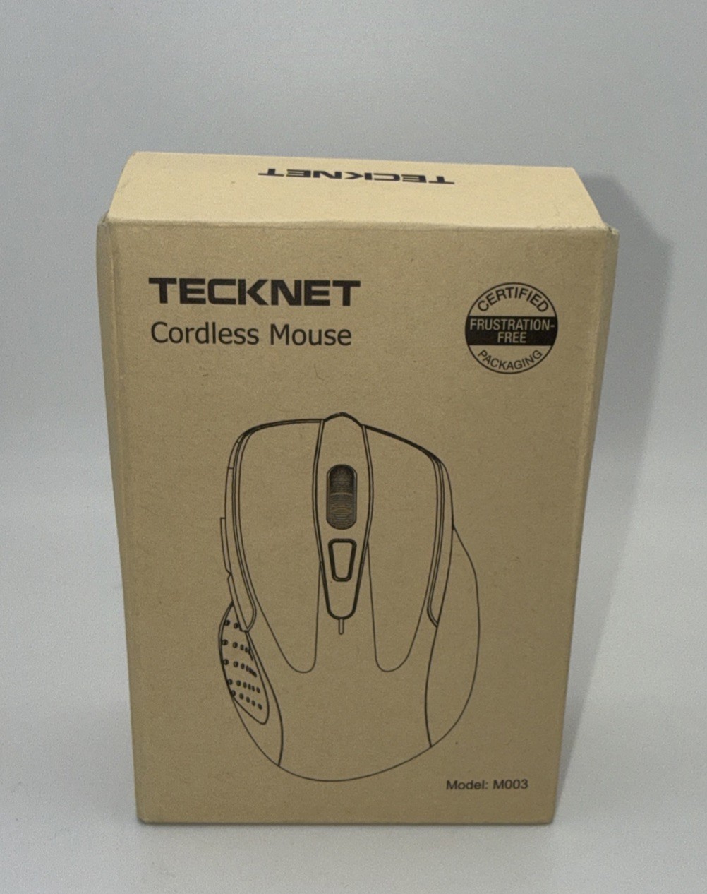 TeckNet EWM01832 Wireless Optical USB Mouse 2.4GHz Ergonomic PC Laptop New Box