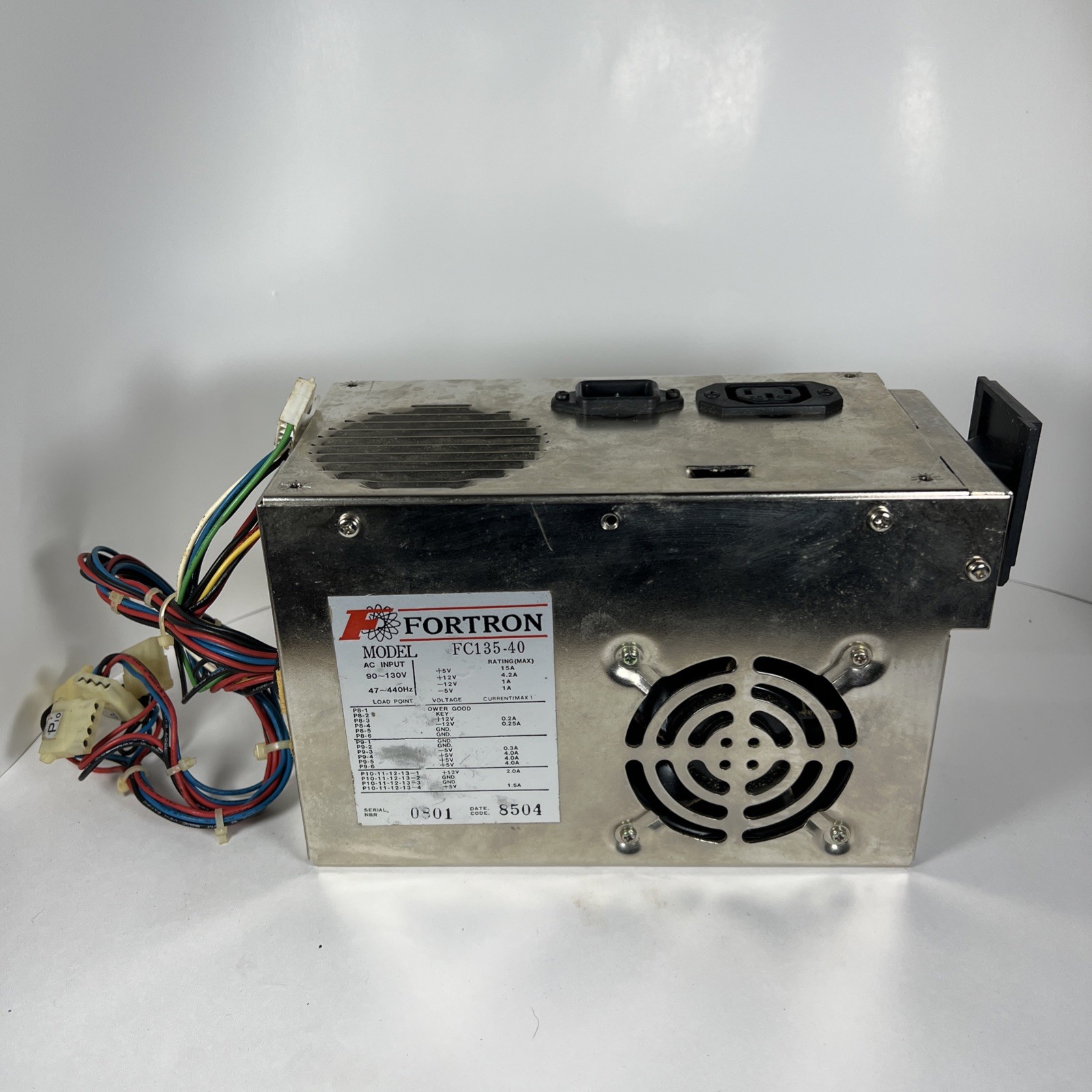 Fortron Model FC135-40 Switching Power Supply IBM XT/PC Clone Vintage Computer