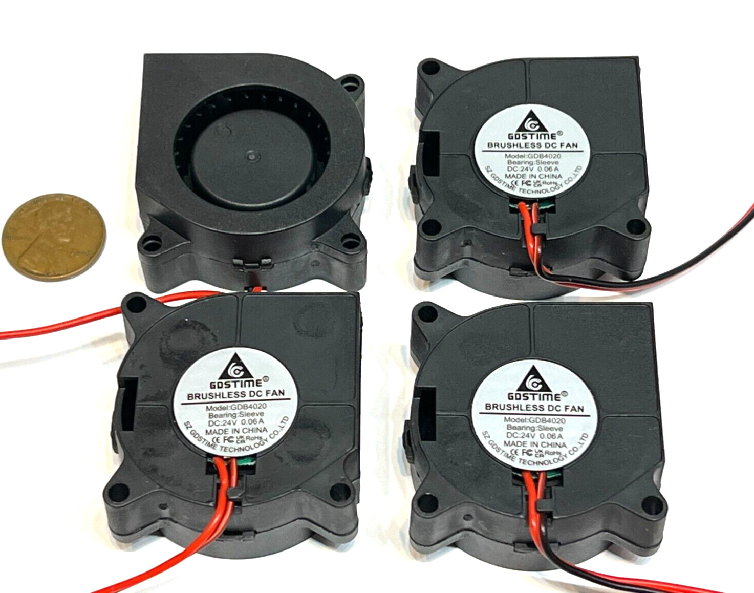 4 Pieces 24v blower fan quiet dc cooling 40mm  3d printer replacement 4020 E2