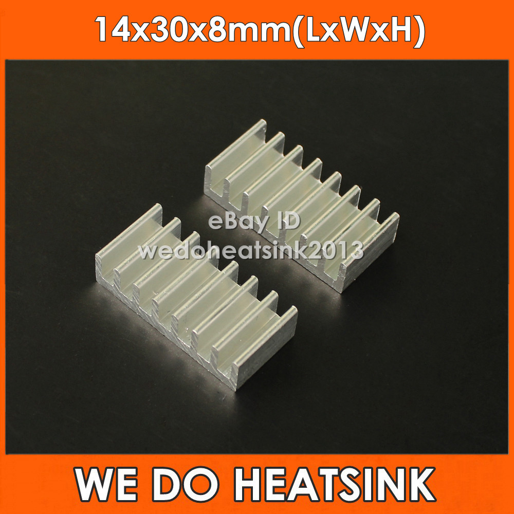 12pcs Brand New 14*30*8mm Extrusion Aluminum Heatsinks Cooler Radiation