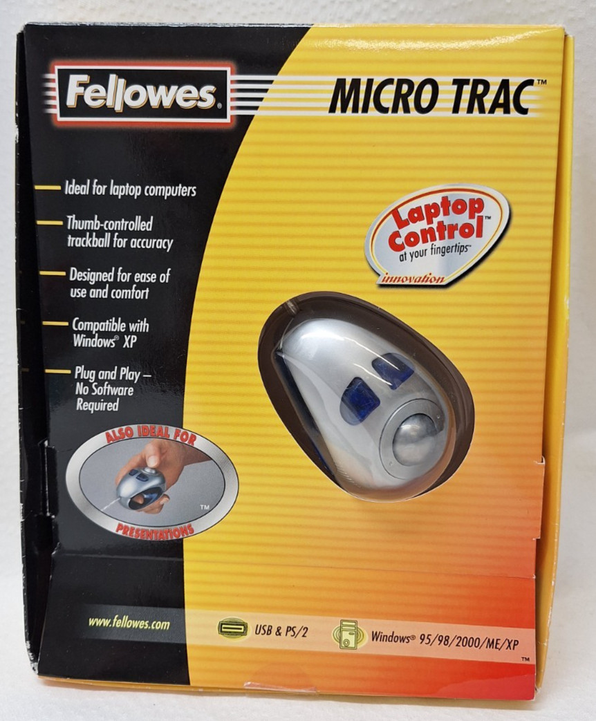 FELLOWES Micro Trac USB & PS/2 Windows 95/98/2000/ME/XP