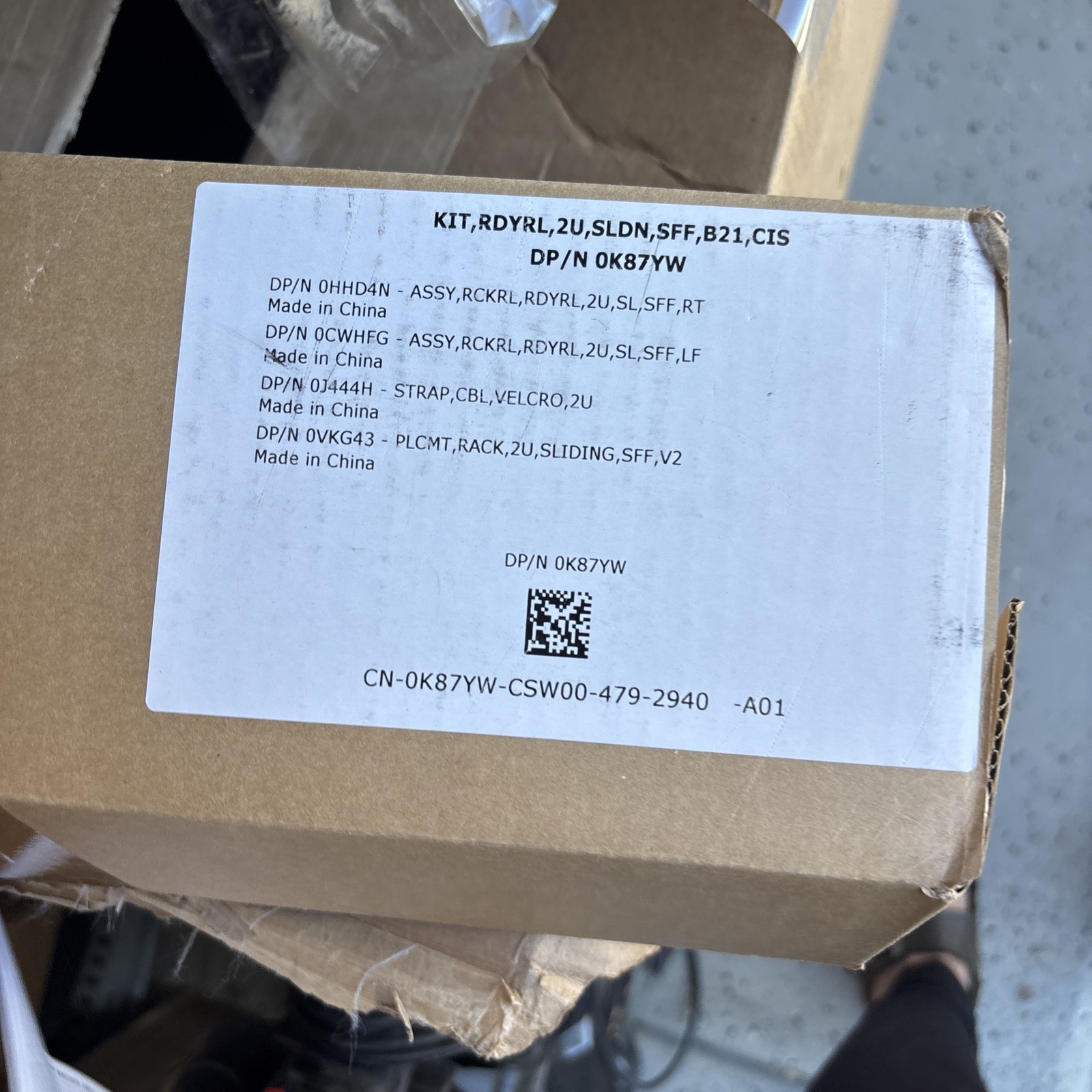 Open Box Dell B21 Ready Rails 2U Sliding Rails 0K87YW R550, R550xs, R750xs R760