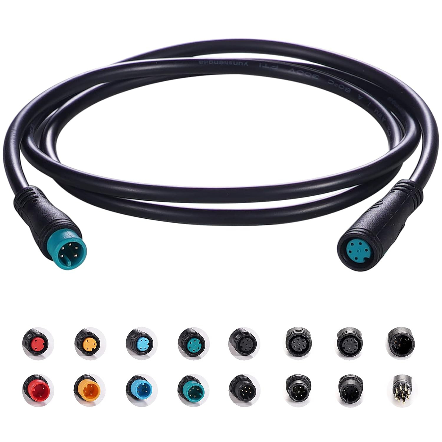 Extension Cable 2Pin/3Pin/4Pin/5Pin/6Pin/8Pin/9Pin Waterproof Plug Works for El