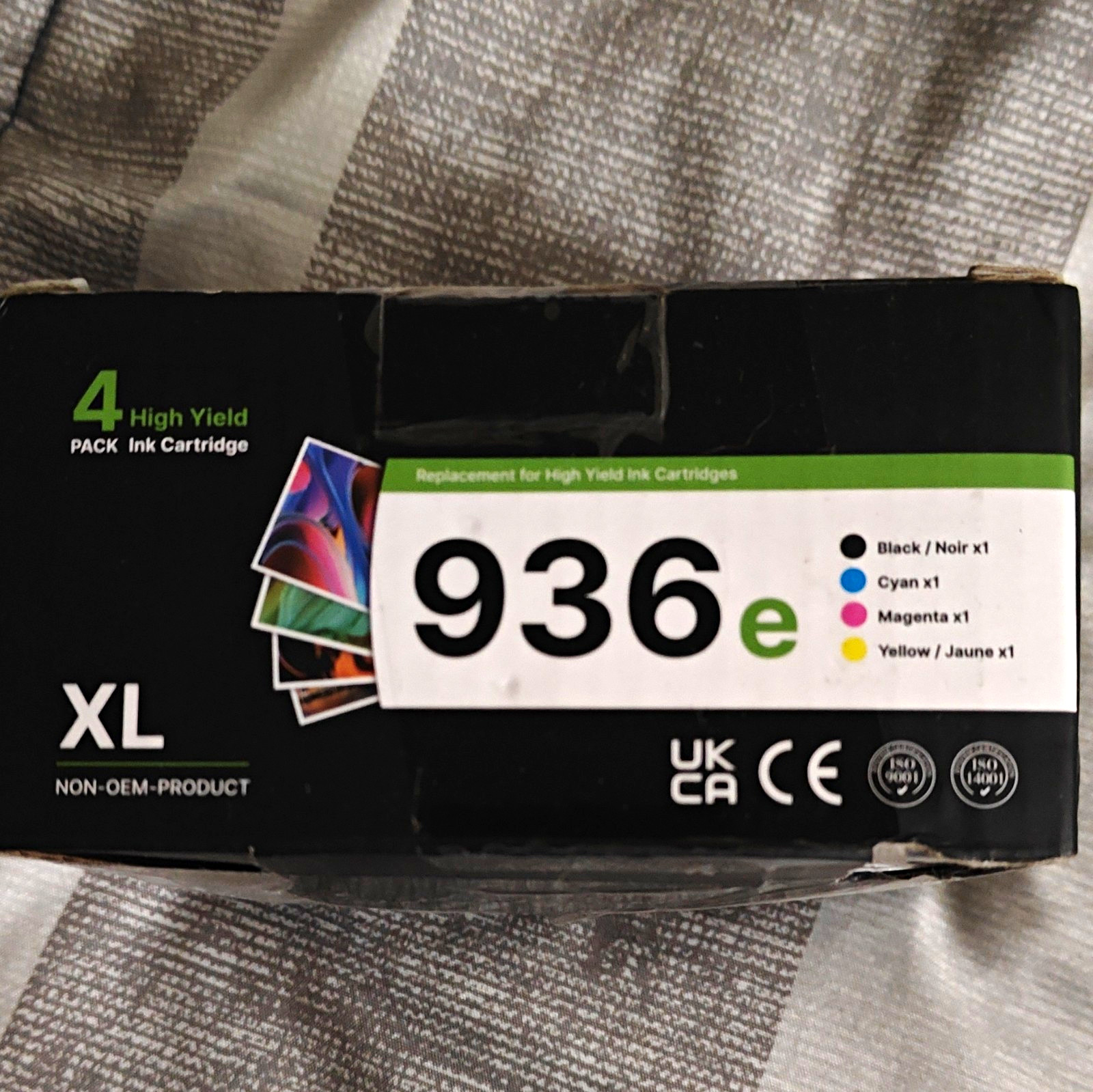 SHEENGO 936e XL Compatible Ink Cartridge 4-Pack for HP BK C M Y