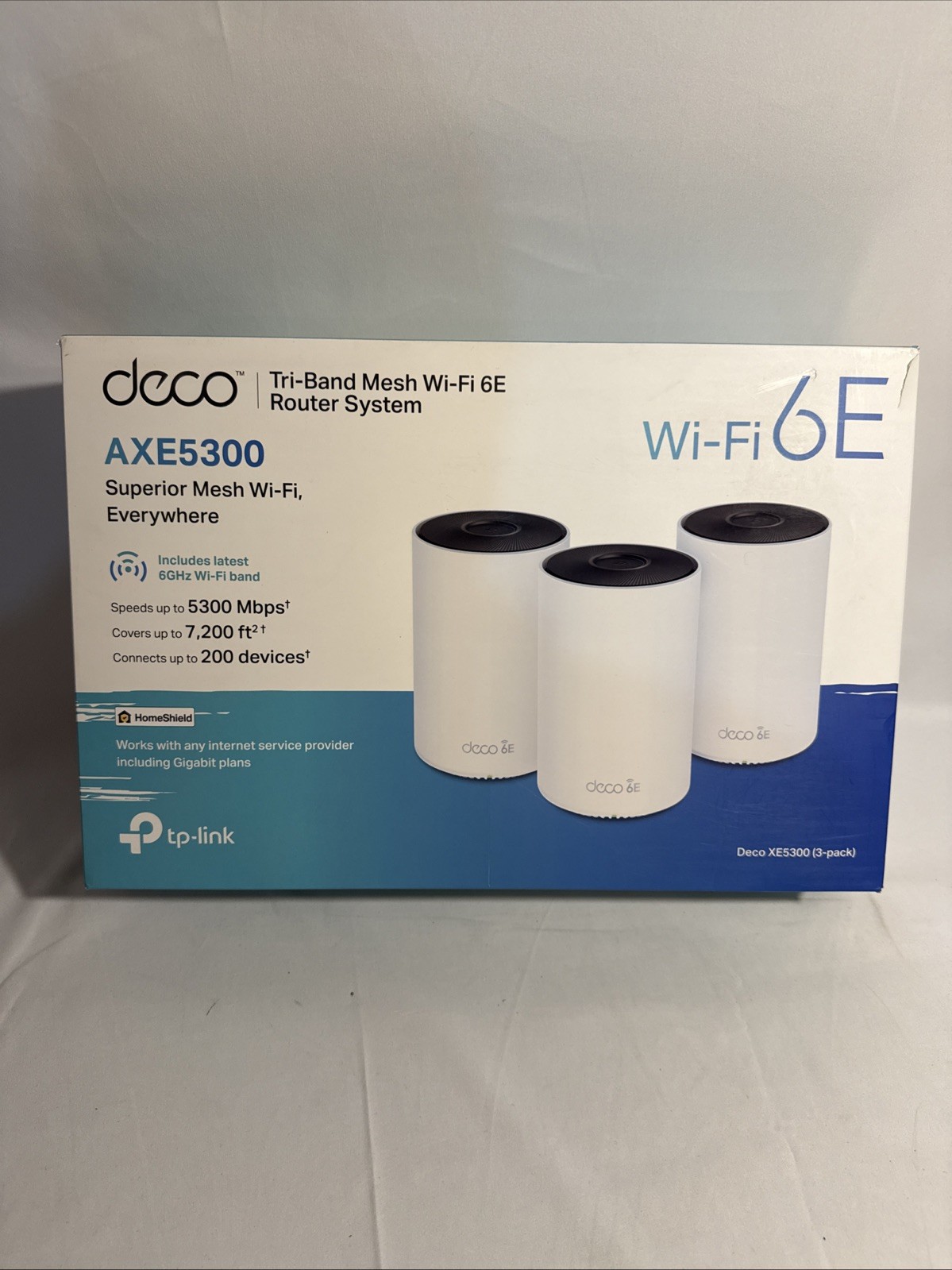 TP-Link Deco AXE5300 WiFi 6E Tri-Band Mesh WiFi System 3-Pack