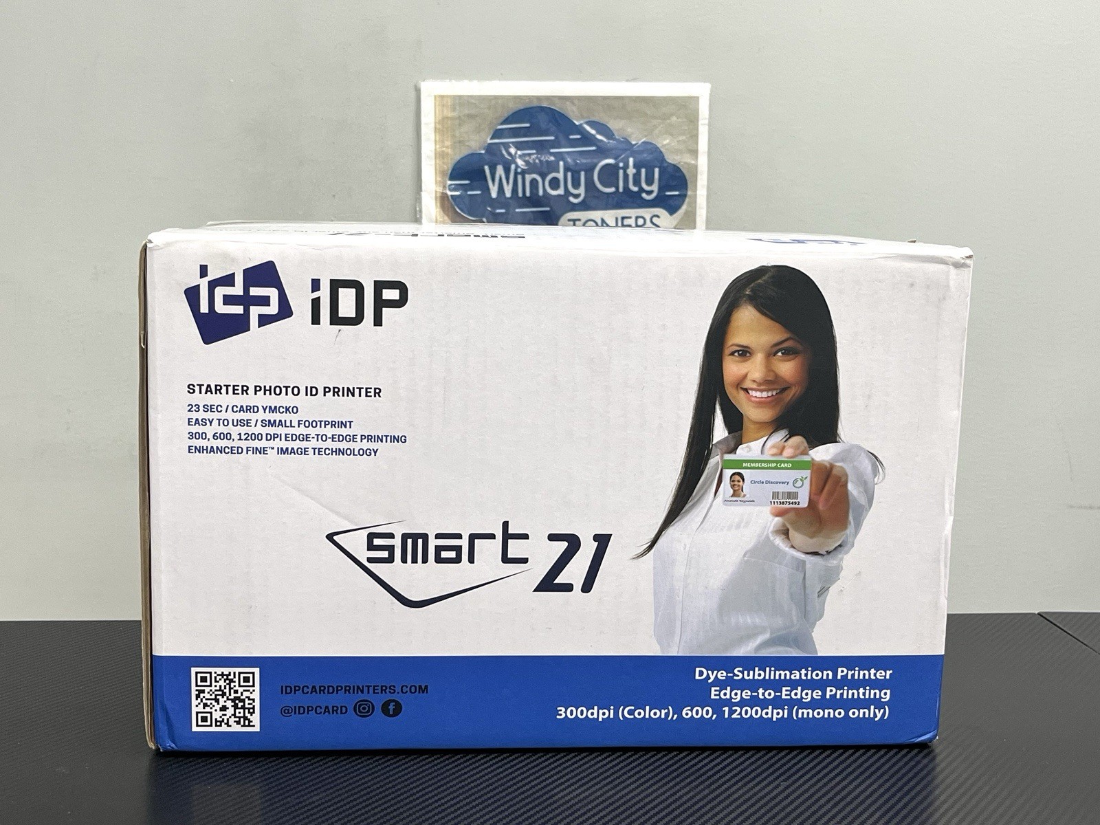 IDP SMART-21S Starter ID Printer Bundle plastic card printer color New Open Box