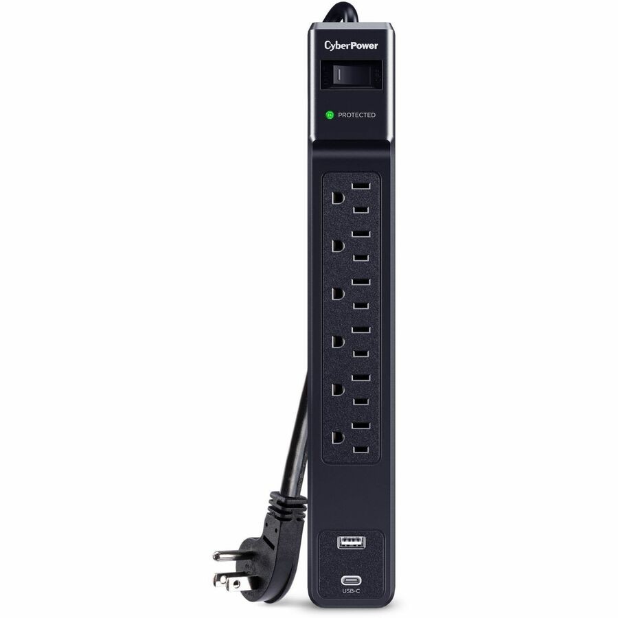 CyberPower CSP604UC 6 Outlet Surge Protector w/ 1500J Surge Suppression