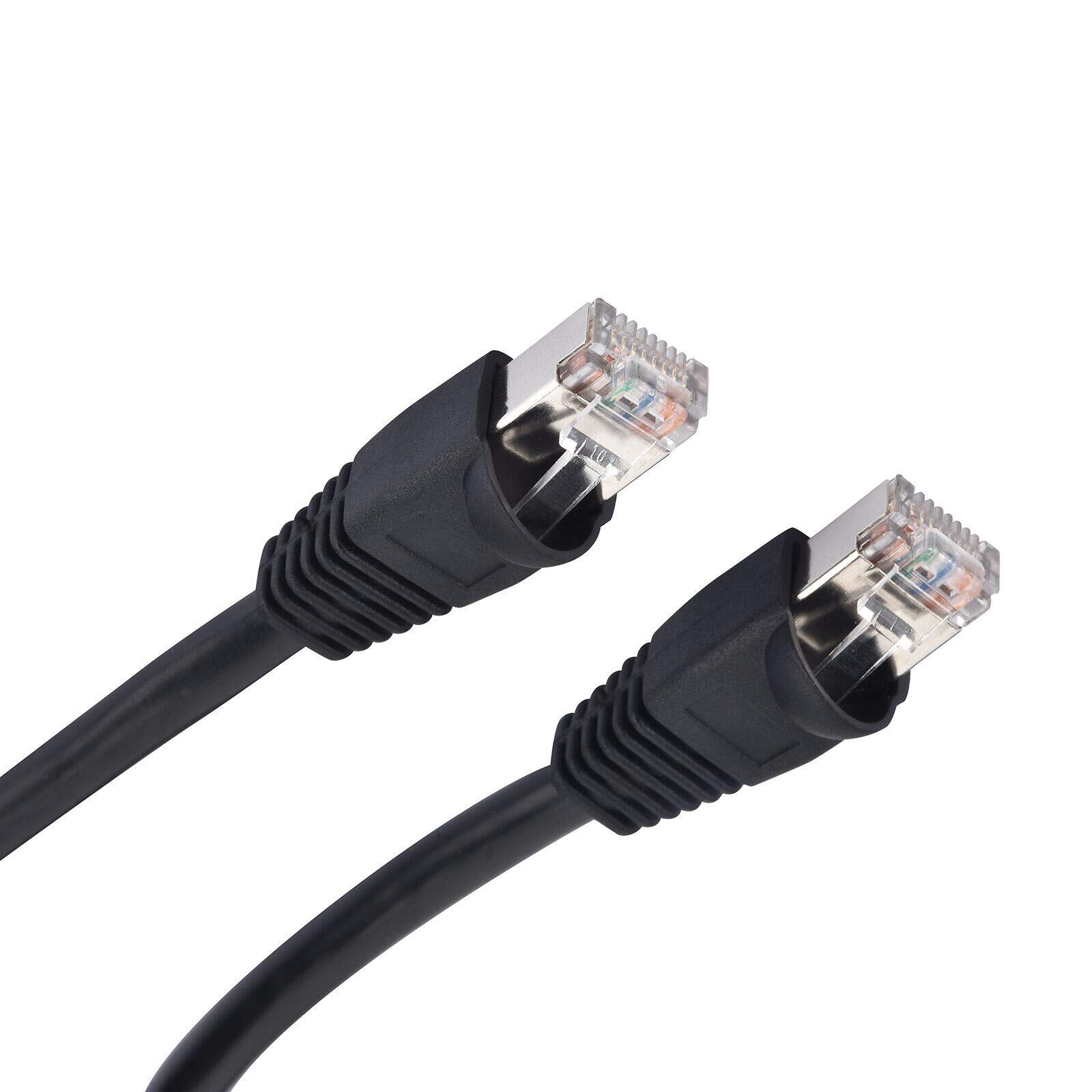 Outdoor Ethernet 20ft Shielded Solid Cat5e Cable Waterproof Buriedable Uv Resist