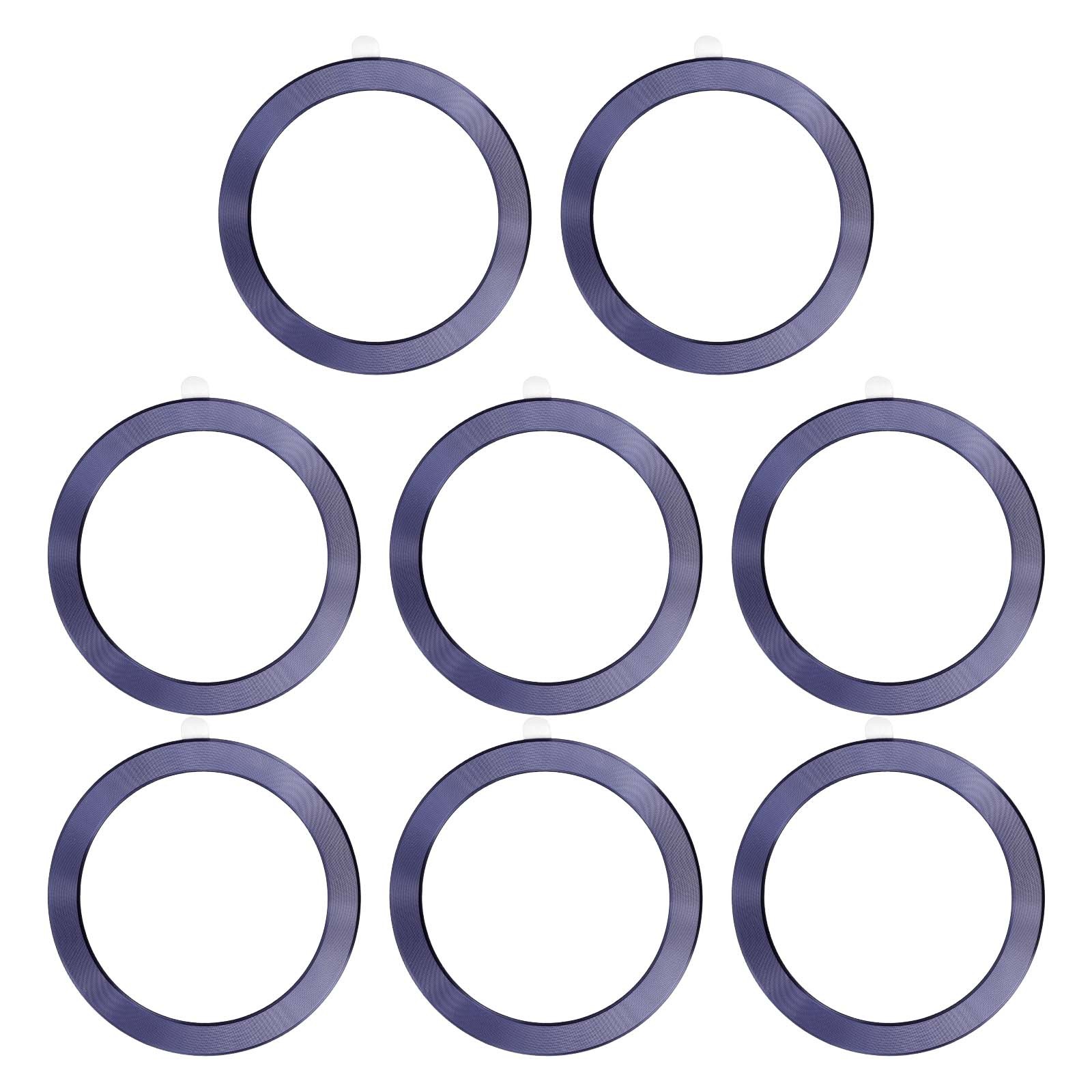 Universal CD Stripe Magnetic Adapter Ring, 8 Pcs Sticker Ring, Purple