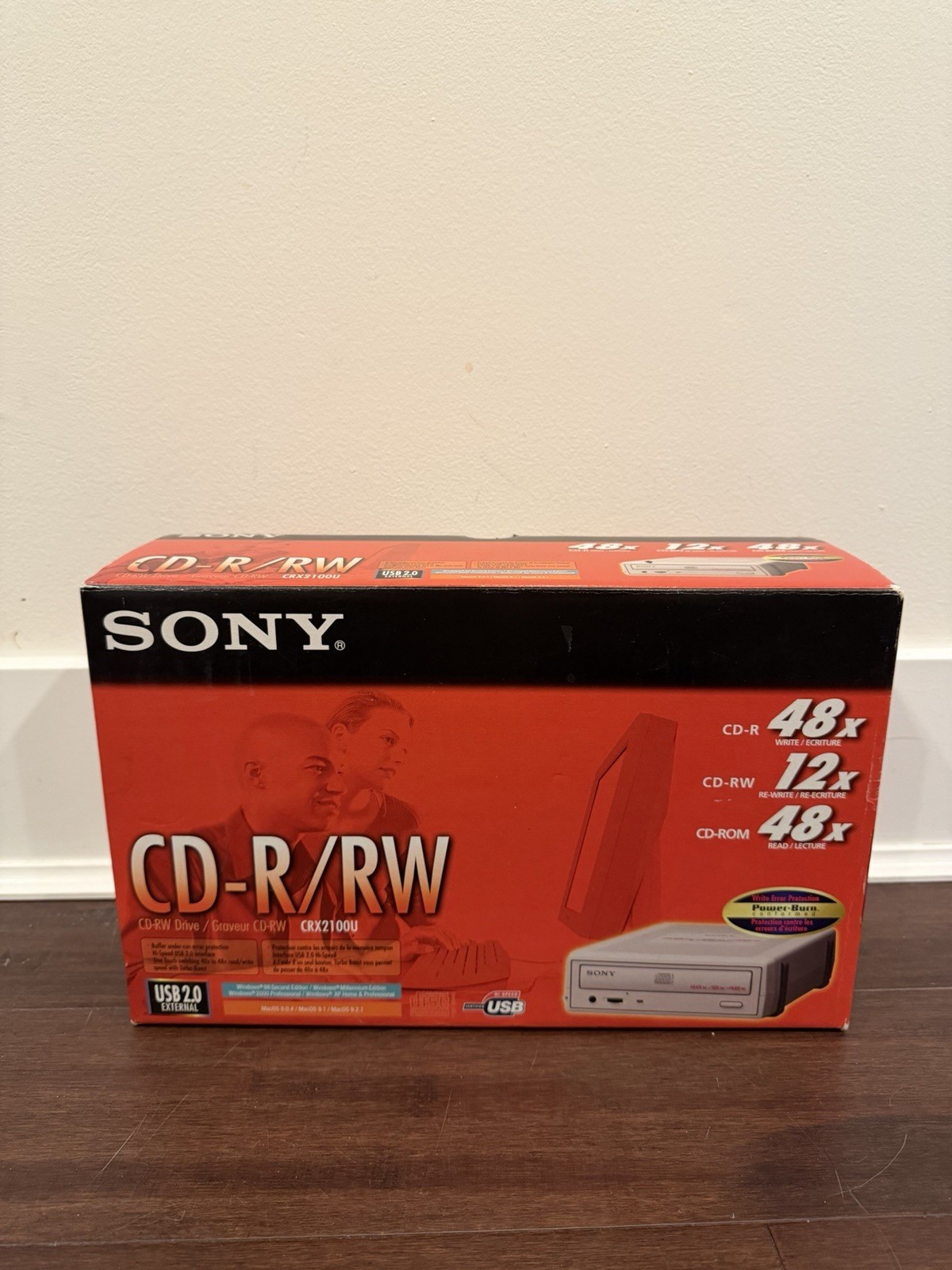 Sony CD-RW Drive CRX2100U Compact Disc 48x/12x/48x w/Power Supply Working