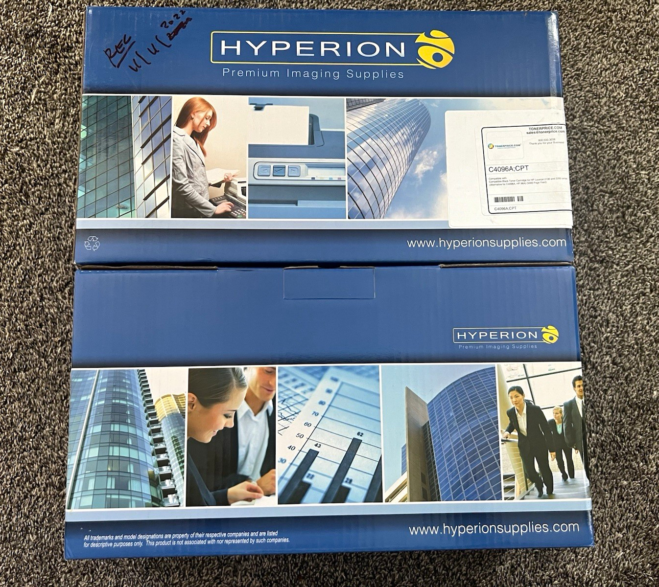 LOT OF 2 Hyperion C4096A;CPT Compatible Black Laser Toner for HP LaserJet