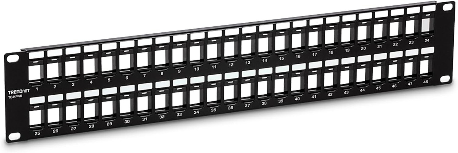 48-Port Blank Keystone 2U HD Patch Panel, TC-KP48