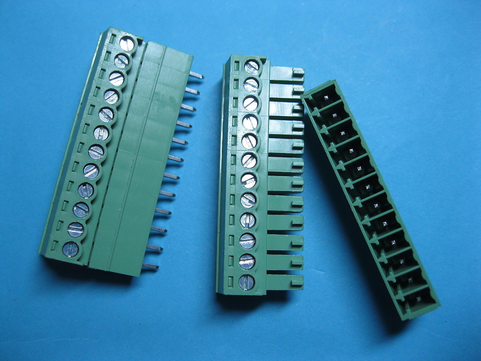 3 pcs 3.5mm 12 way/pin Screw Terminal Block Connector Green Pluggable Type New