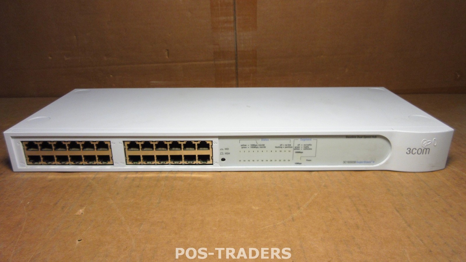 3COM 3C16593B Baseline Dual Speed Hub 24 Port Switch 10/100 Base NETWORK RJ-45