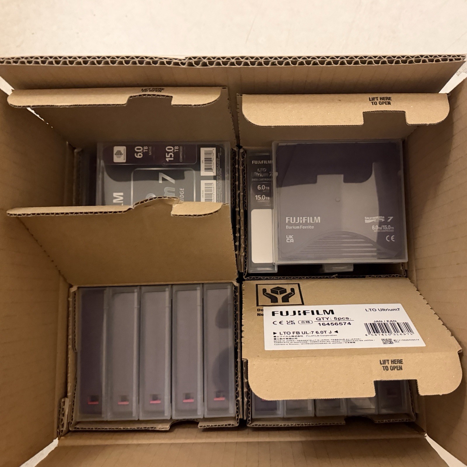LTO7 FUJI TAPE CARTRIDGE (20 PACK) Ultrium 6.25TB BACKUP STORAGE