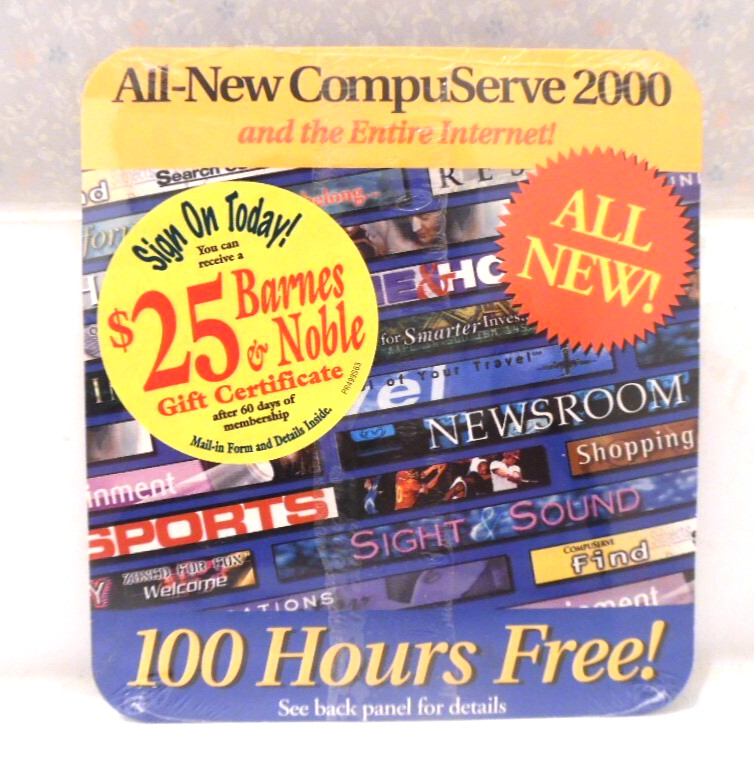 All-New  COMPUSERVE 2000 and the Entire Internet CD-ROM - "100 Hours Free"