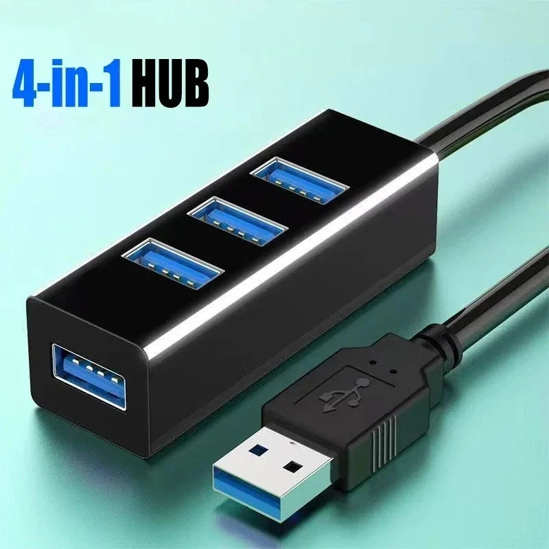USB 2.0 4 Port Hub Splitter High Speed Multi Expander Adapter for PC Device