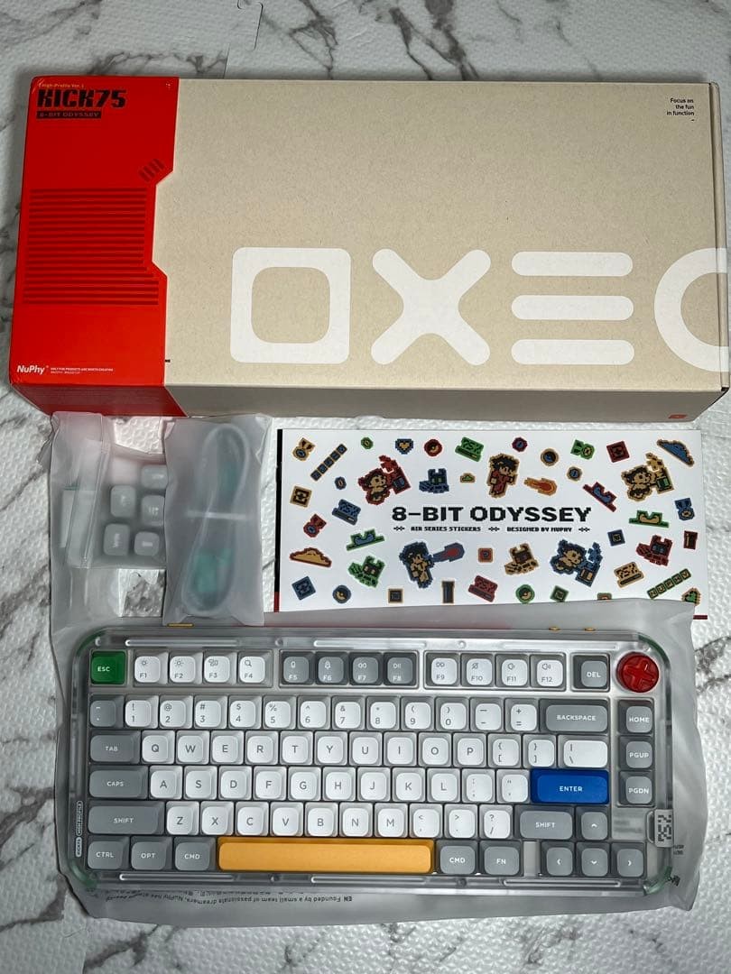 Nuphy Kick75 Wireless Blush Switch Gaming Keyboard White Gray JP Used Tested