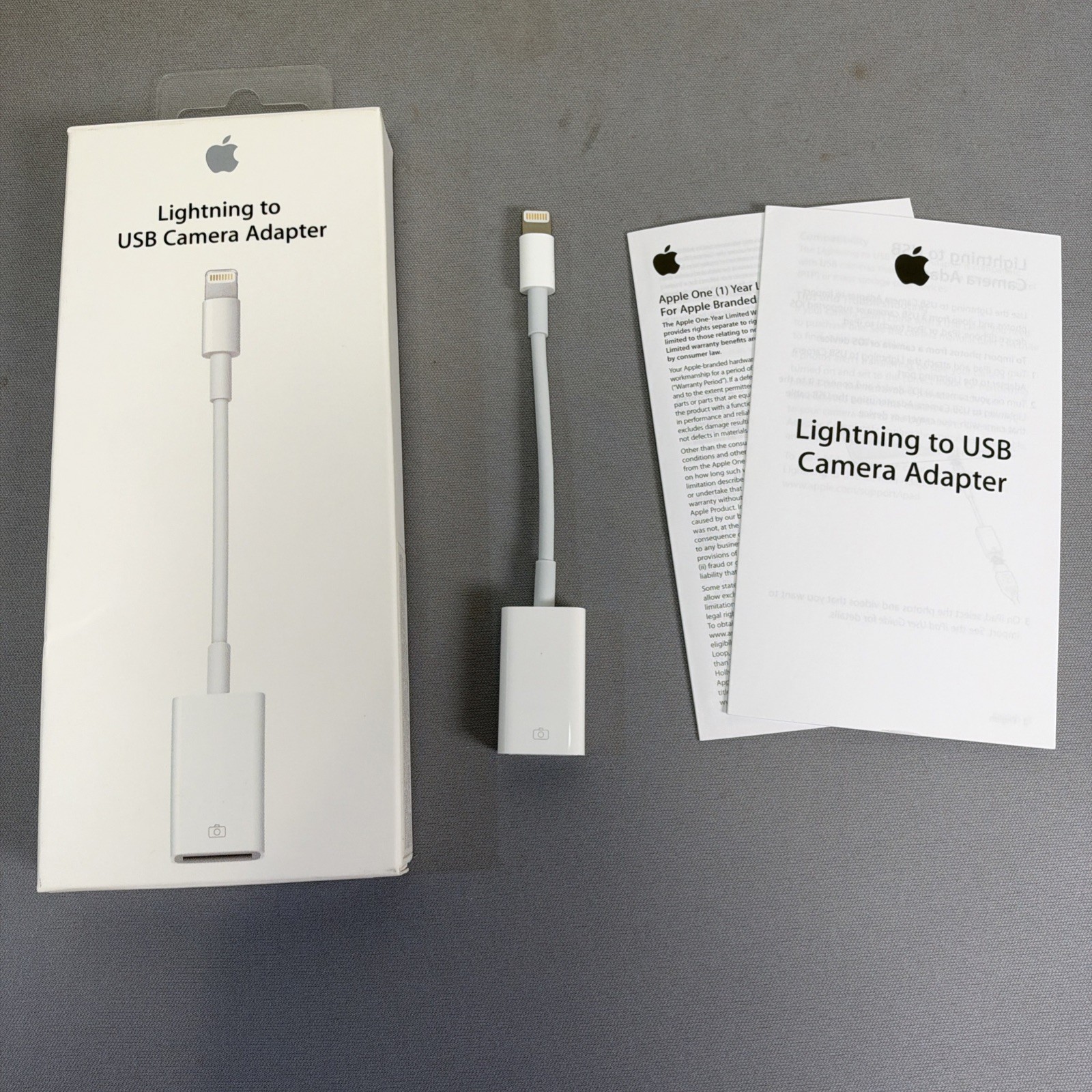 Genuine Apple Lightning to USB Camera Adapter MD821AM/A With Box