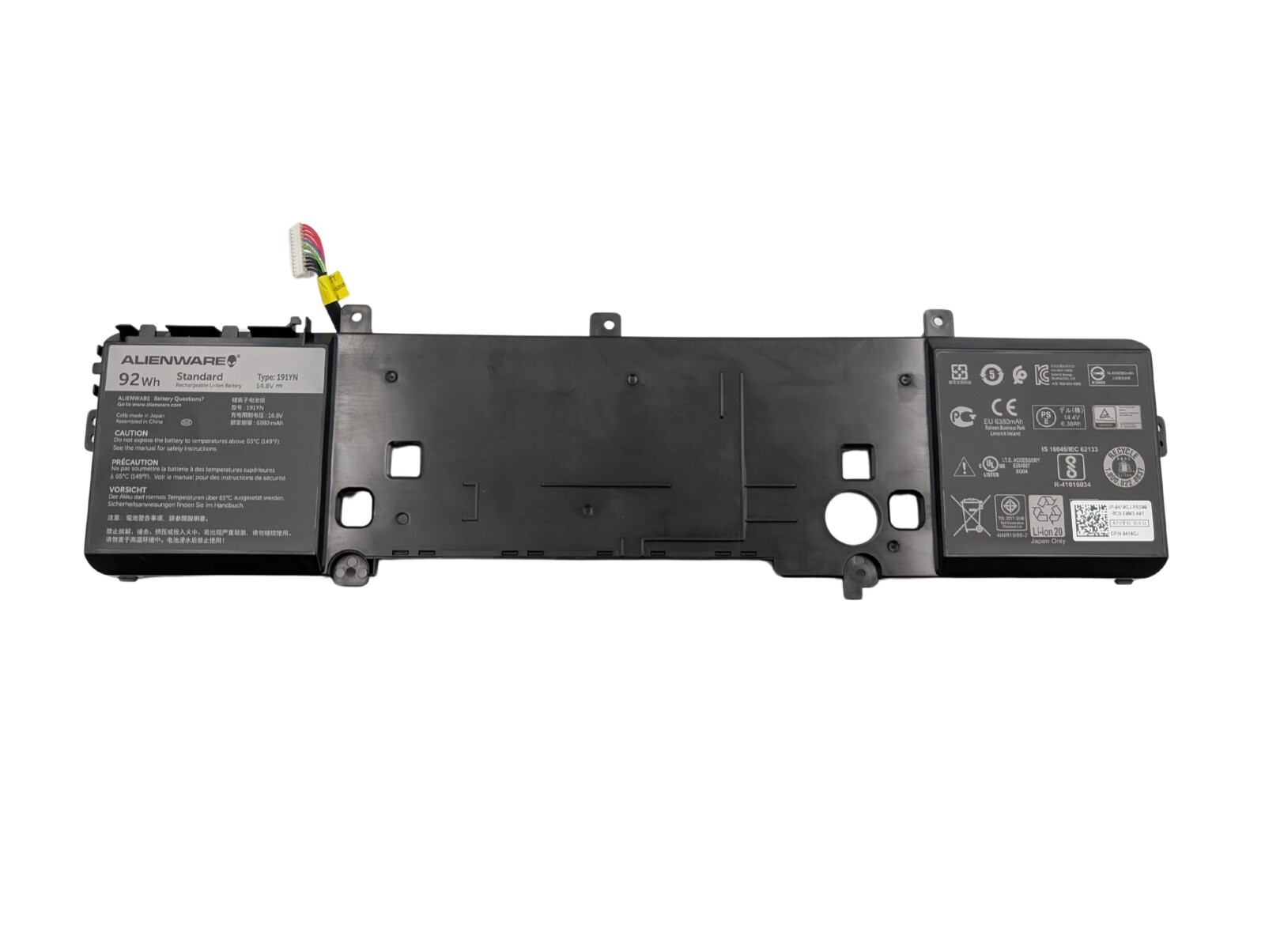 GENUINE OEM Alienware 15 R1 R2 8-cell Laptop Battery 92Wh - 191YN 0191YN 410GJ