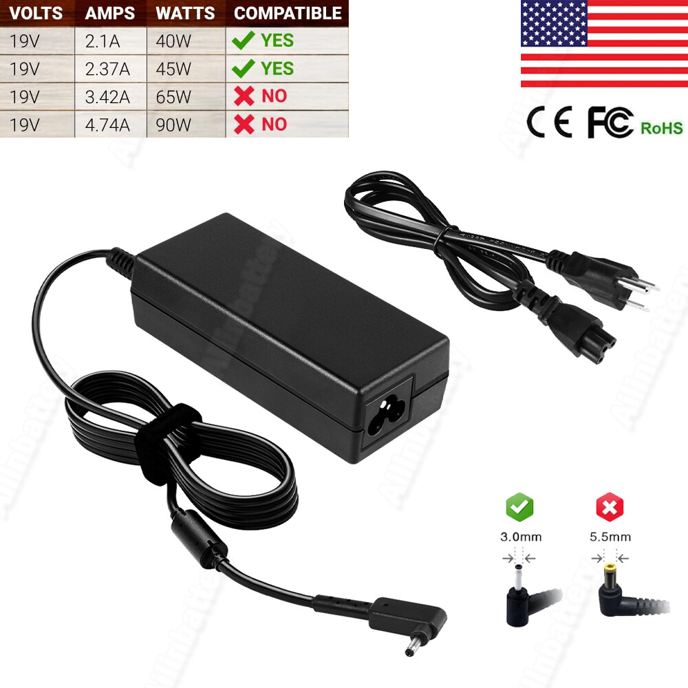 45W AC Adapter Charger For Samsung AD-4019A PA-1400-96 Laptop Power Supply
