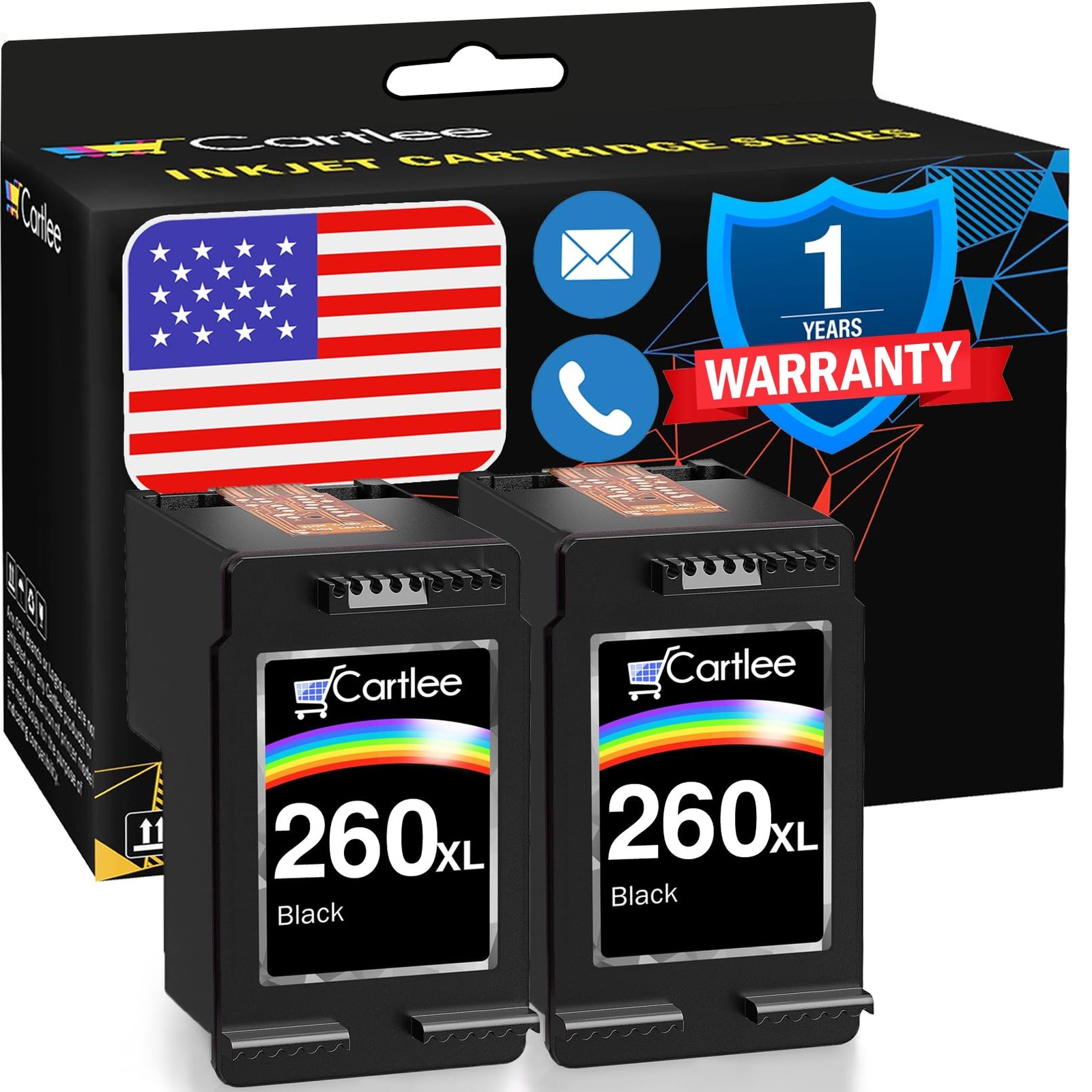 Cartlee Compatible Ink Cartridge Replacement Canon 260 Black Ink Cartridge