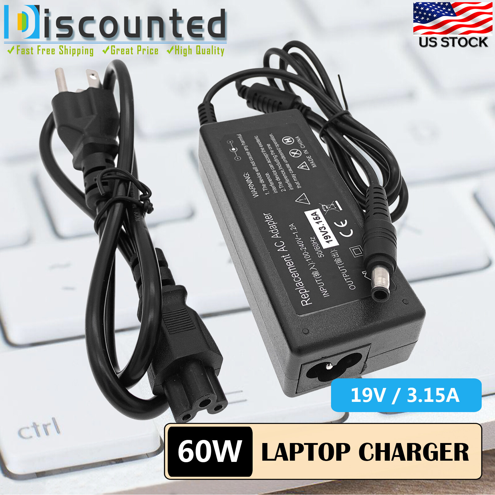 AC Adapter Charger For Samsung NP350V5C-A03US NP355E5C-A01US Laptop Power Supply