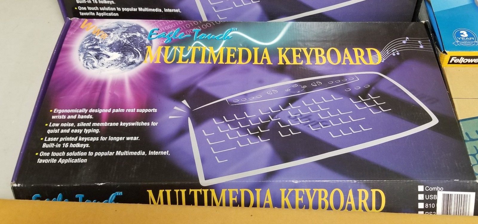 NEW VINTAGE COMPUTER KEYBOARD WINDOWS 95 98 2000 ME XP FELLOWS PS/2 LOT SUNSHINE