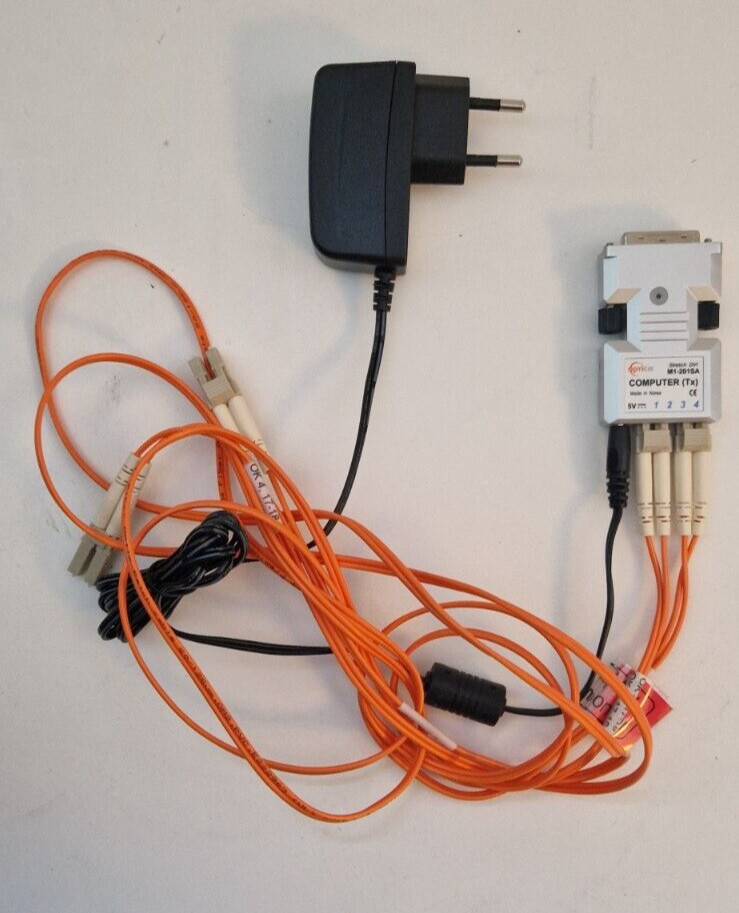 Opticis M1-201SA Computer (Tx) DVI Optical Stretch Module & Power Supply. GOOD